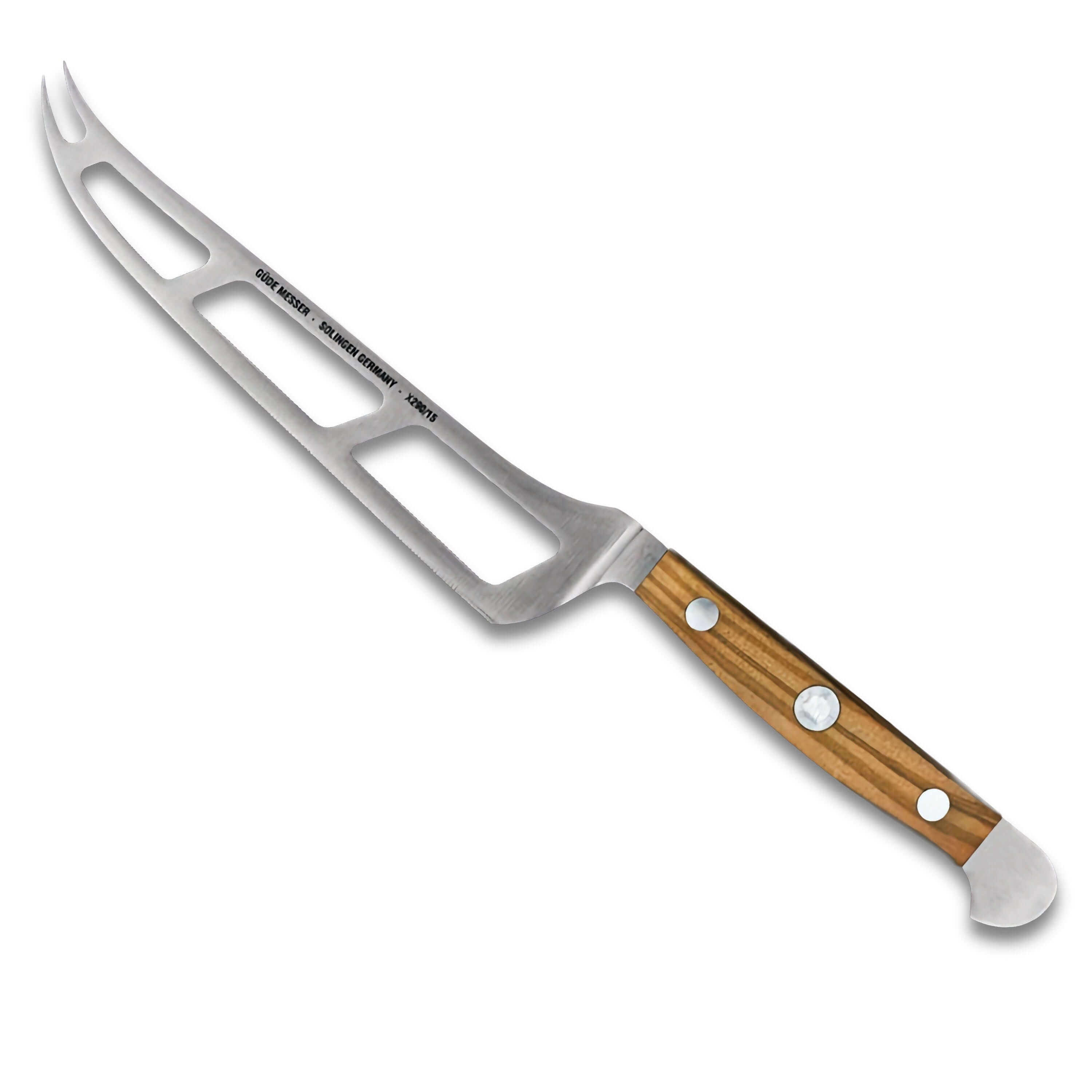 Cheese Knives - stainless steel cheese knife with wooden handle, perfect for slicing and serving cheese.