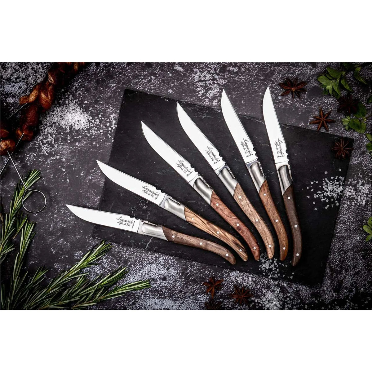 Laguiole France knives with the iconic bee emblem