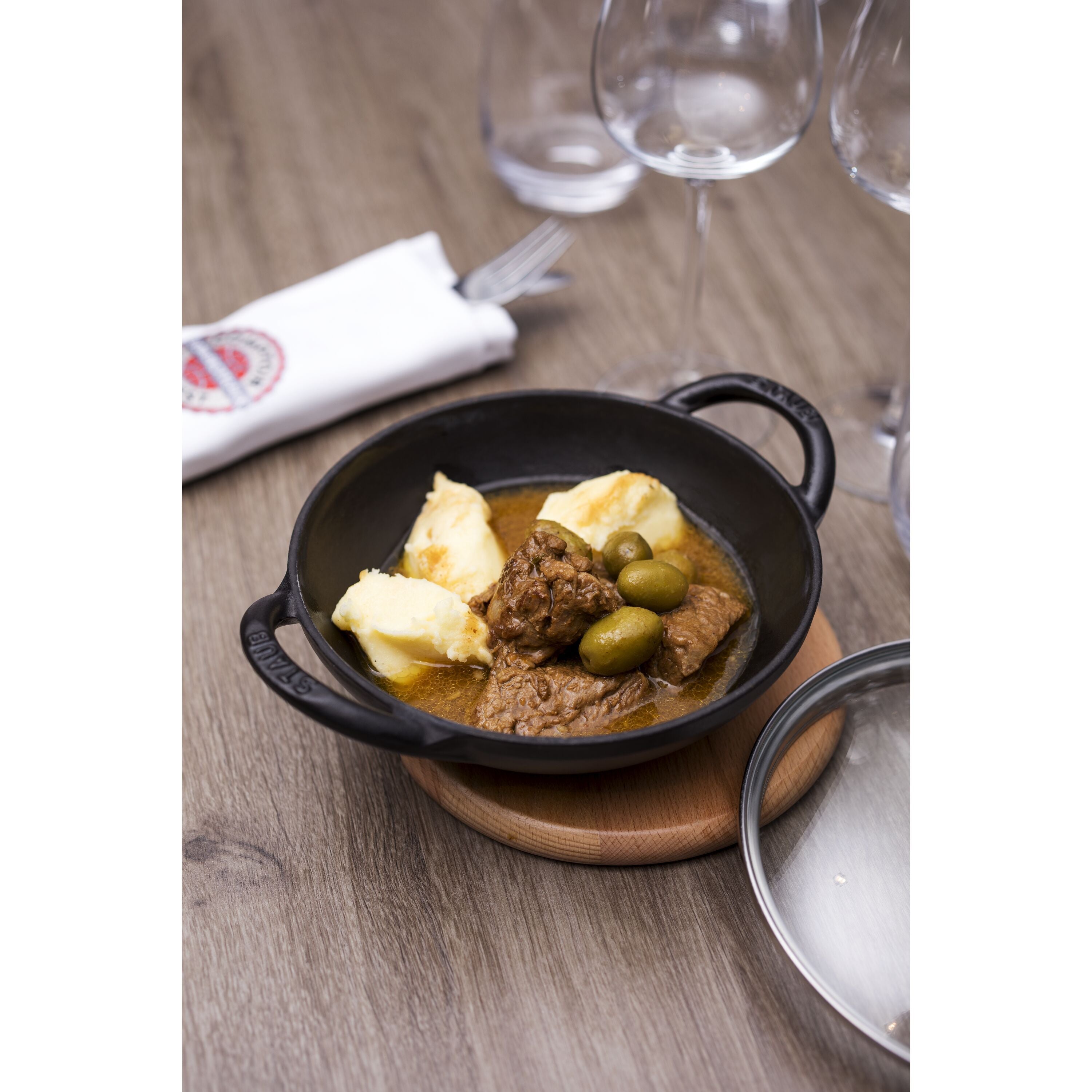 STAUB Specialities 16 cm / 6.5 inch Cast Iron Mini Wok, Black-1