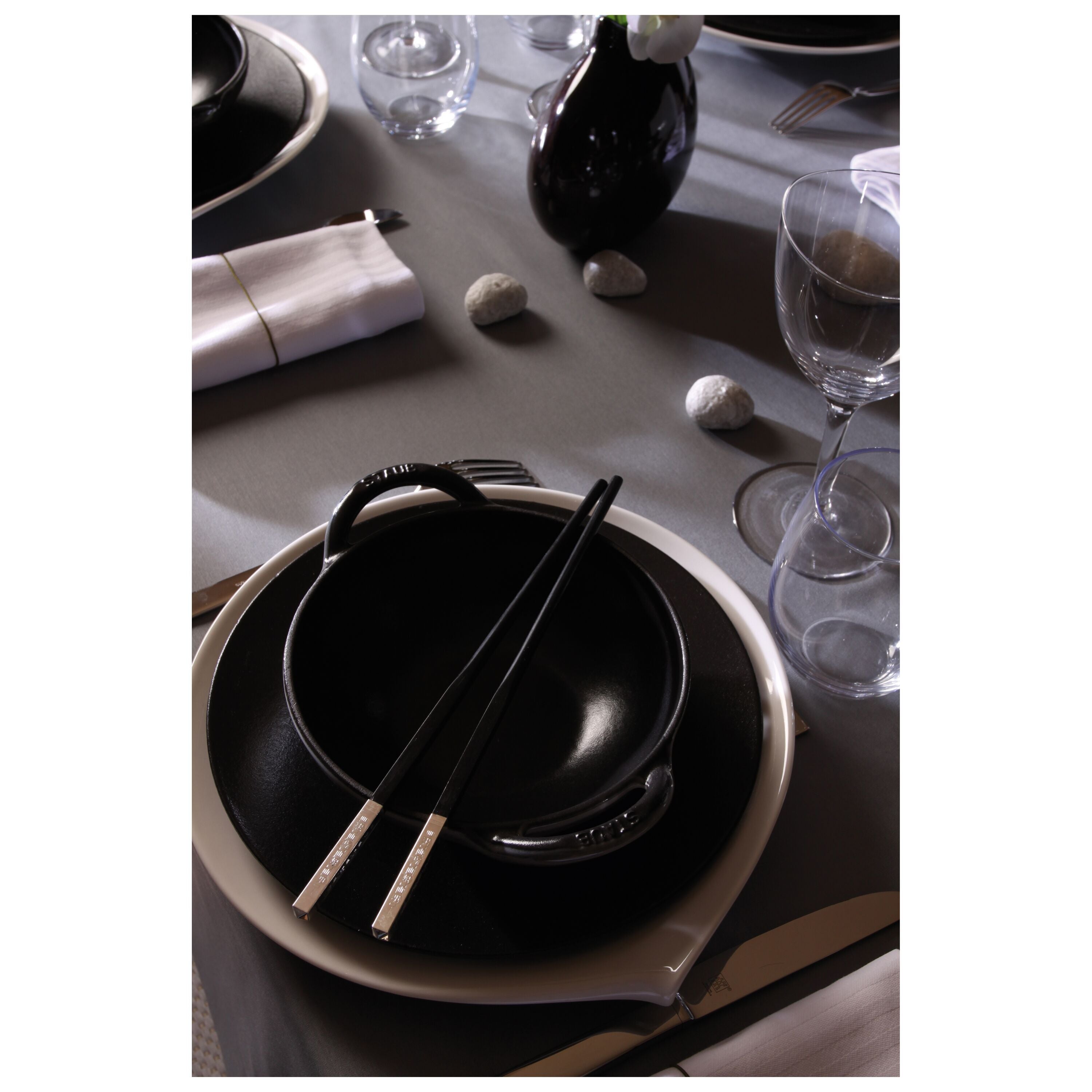 STAUB Specialities 16 cm / 6.5 inch Cast Iron Mini Wok, Black-3