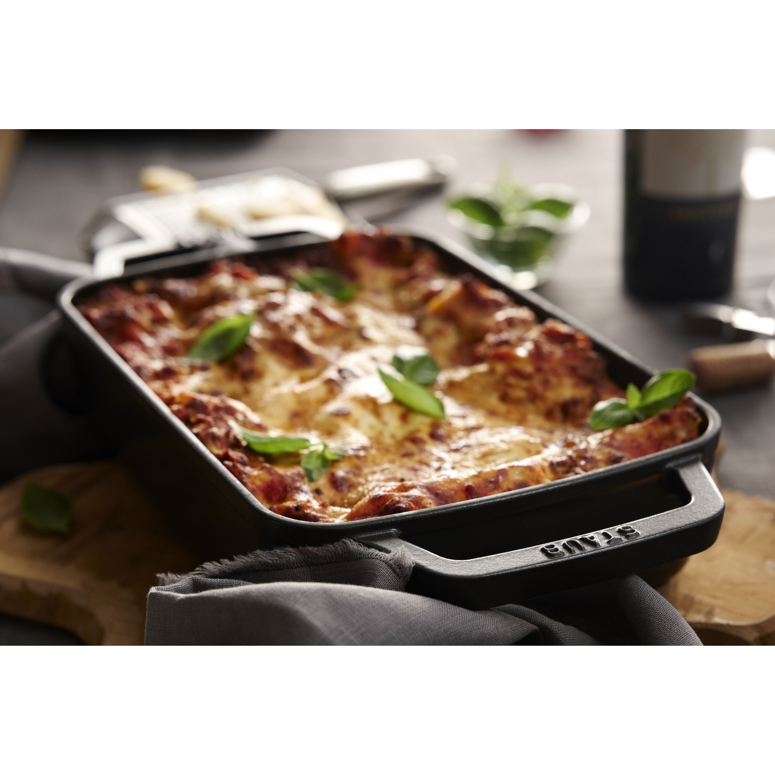 STAUB Specialities 3 L Cast Iron Rectangular Roasting And Baking Pan, Black-2