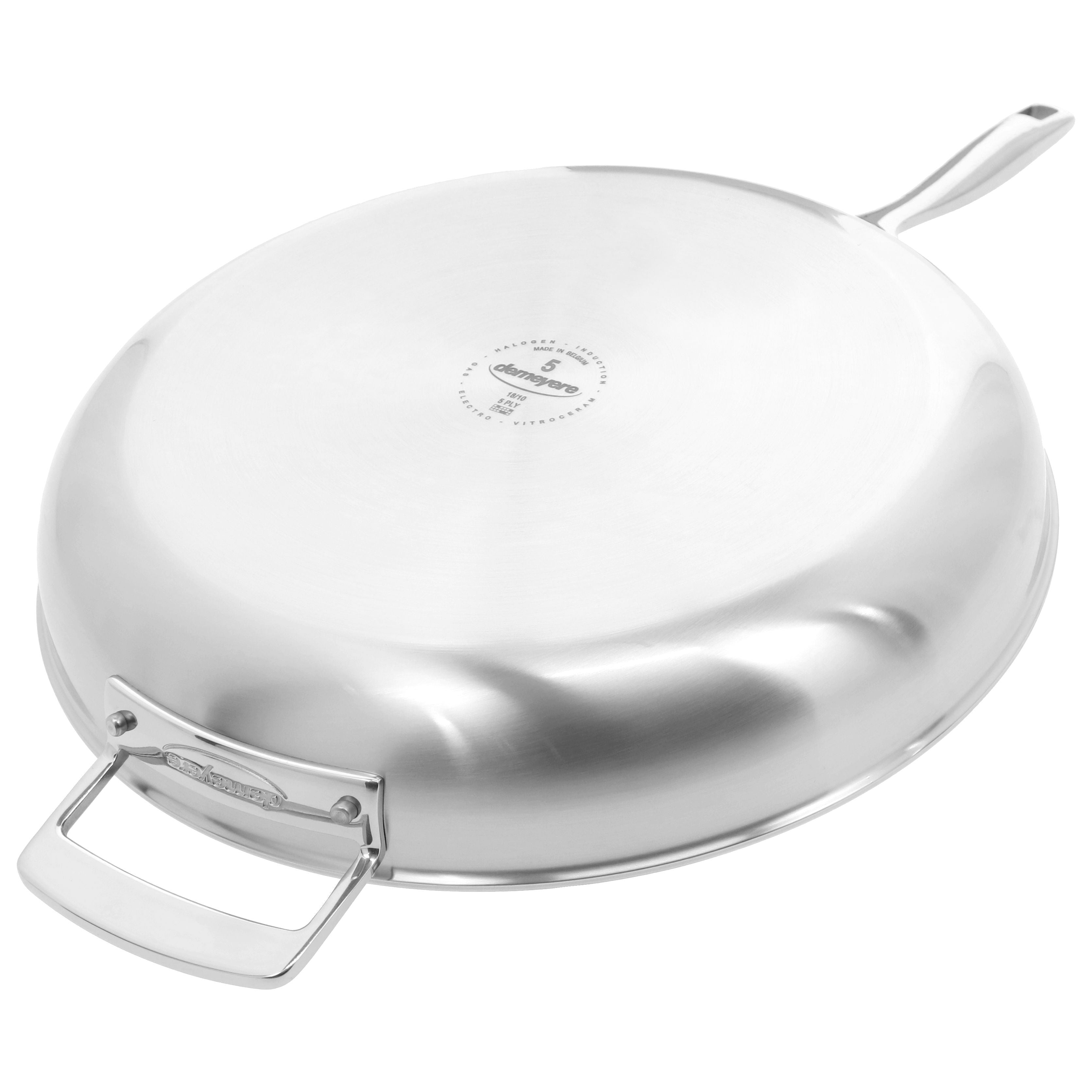 DEMEYERE Essential 5 32 cm / 12.5 inch 18/10 Stainless Steel Frying Pan With Lid
