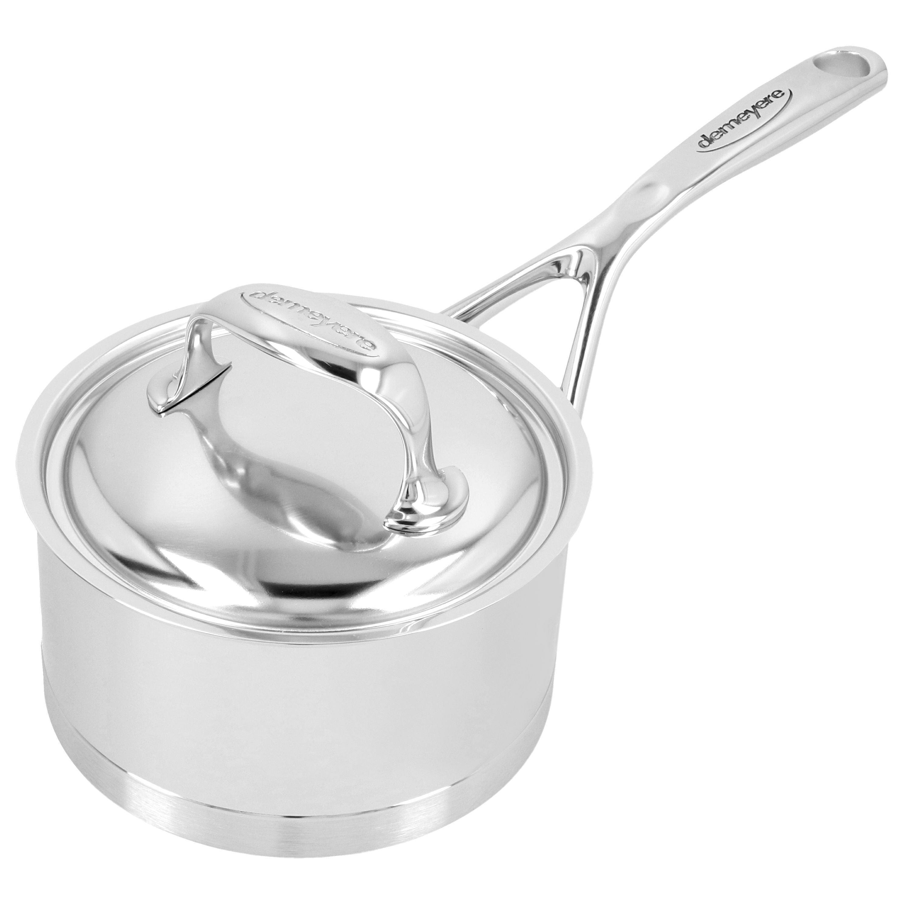 DEMEYERE Atlantis 7 1 L 18/10 Stainless Steel Round Sauce Pan With Lid, Silver