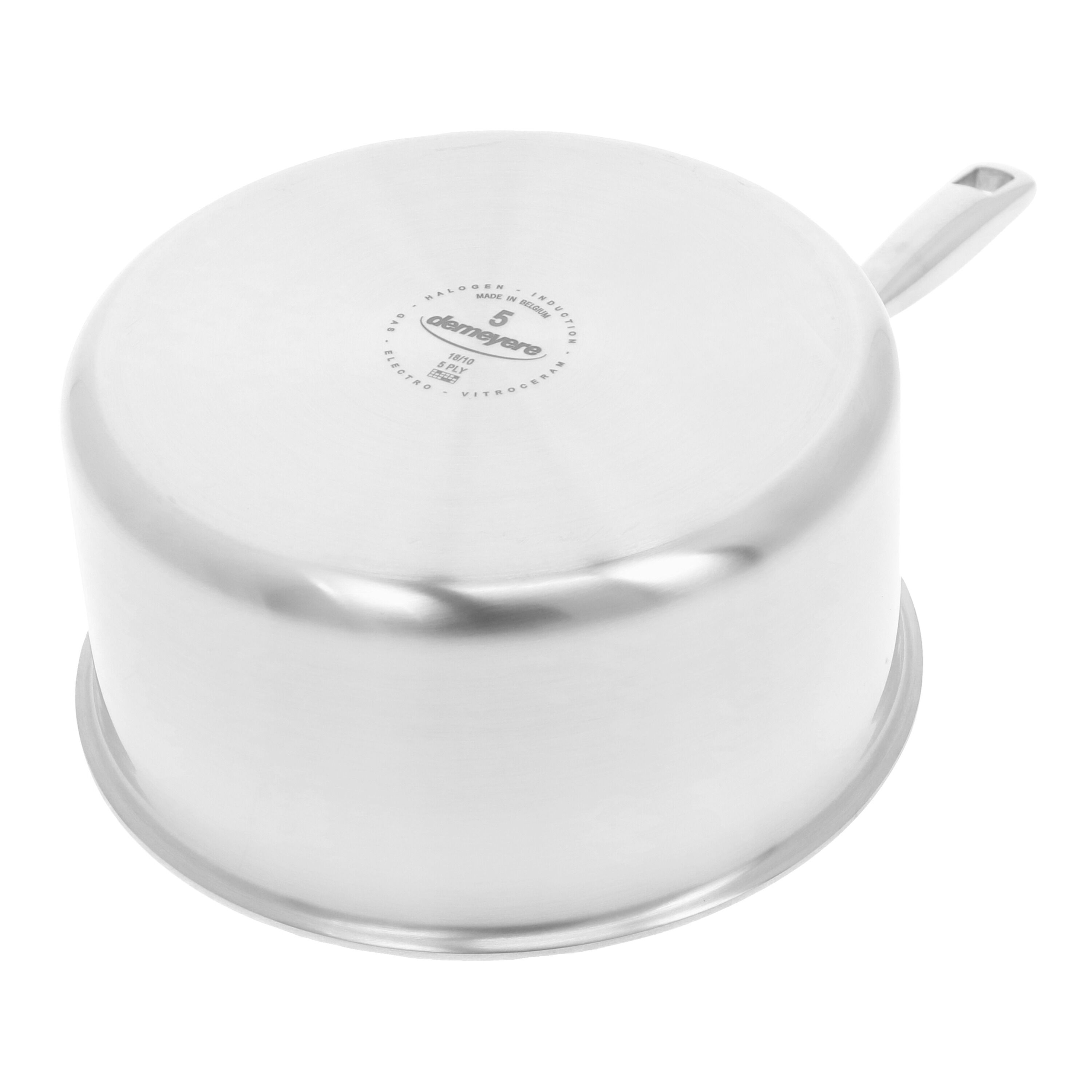 DEMEYERE Essential 5 2.8 L 18/10 Stainless Steel Round Sauce Pan With Lid 3Qt, Silver