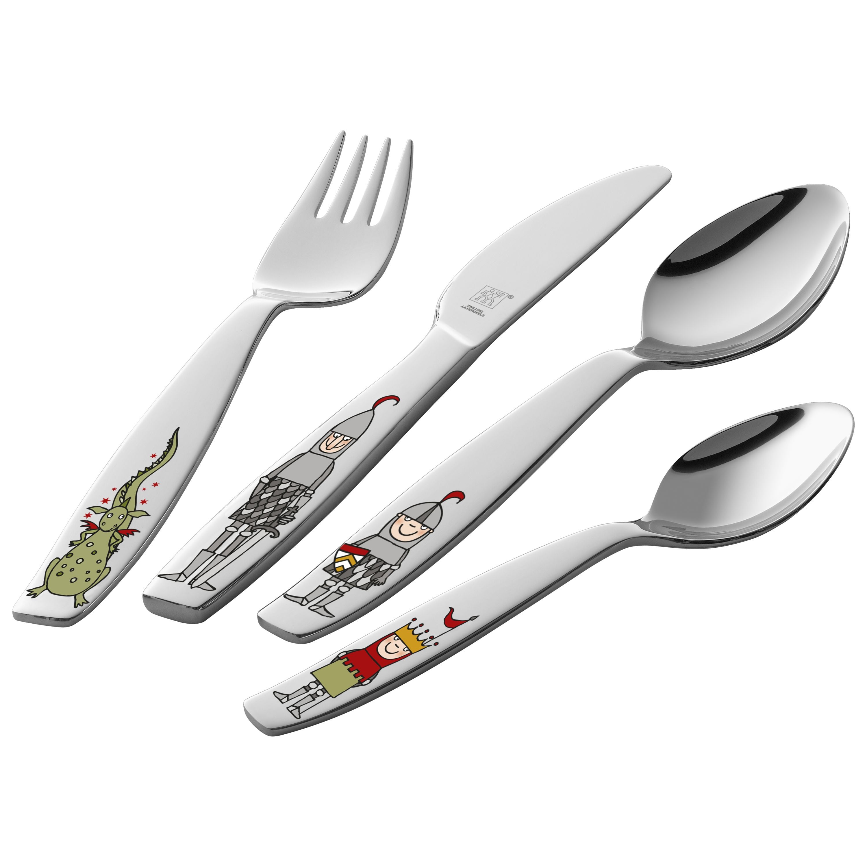 ZWILLING Eckbert 4 Piece, Children's Flatware Set, Silver-0
