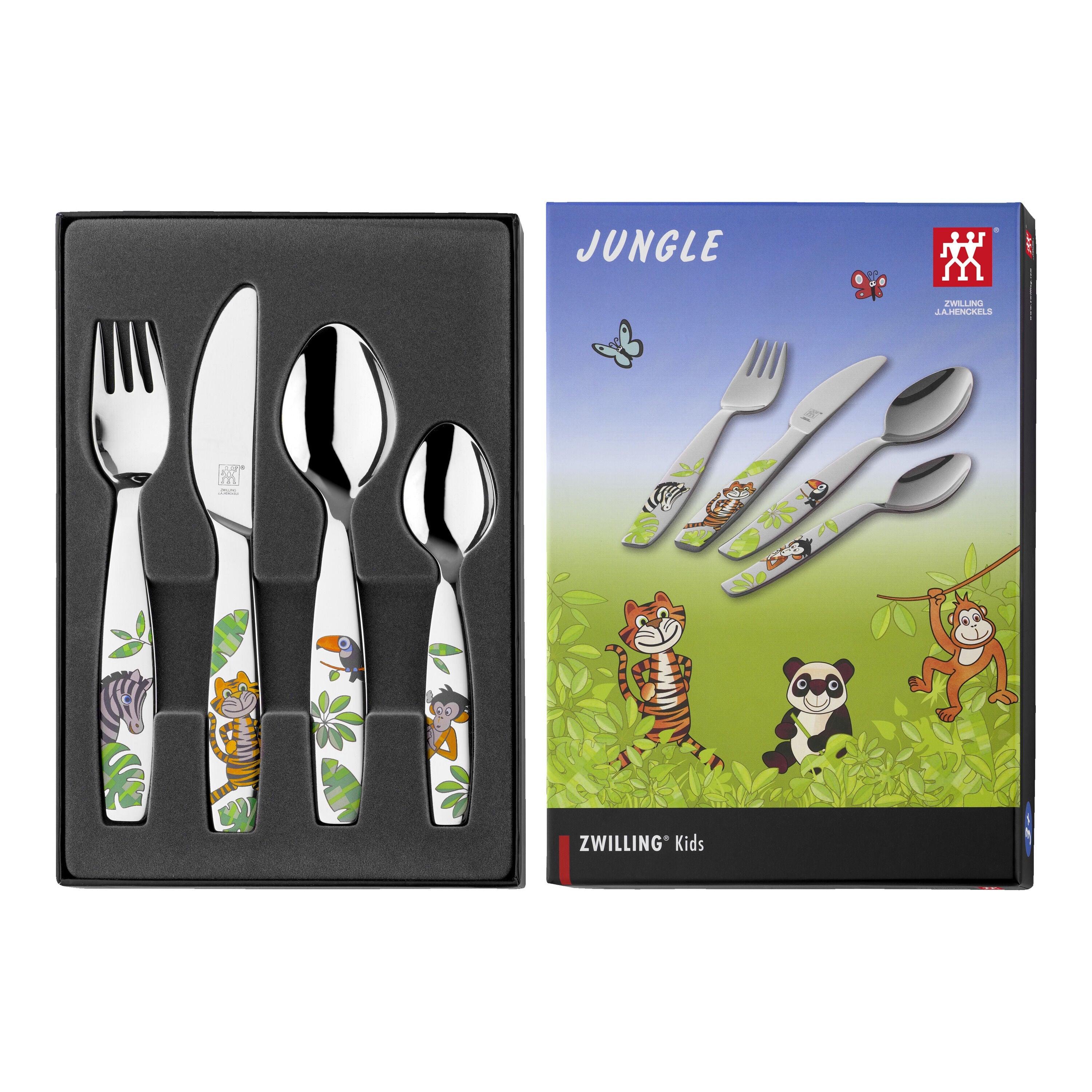 ZWILLING Jungle Silverplate 4 Piece Children's Flatware Set With Knights-1