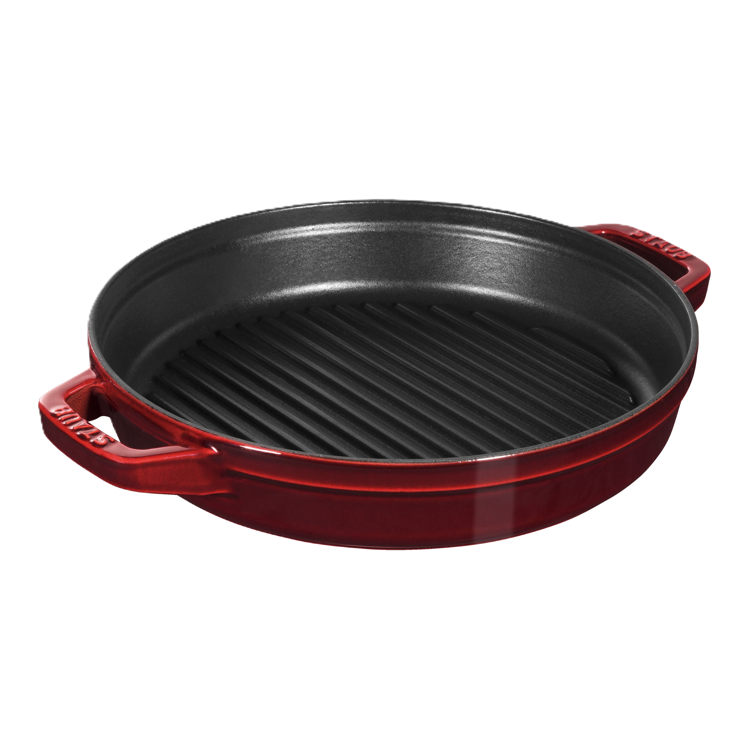 STAUB Stackable Set Stackable Set Large 4 Piece Cast Iron, Grenadine-Red