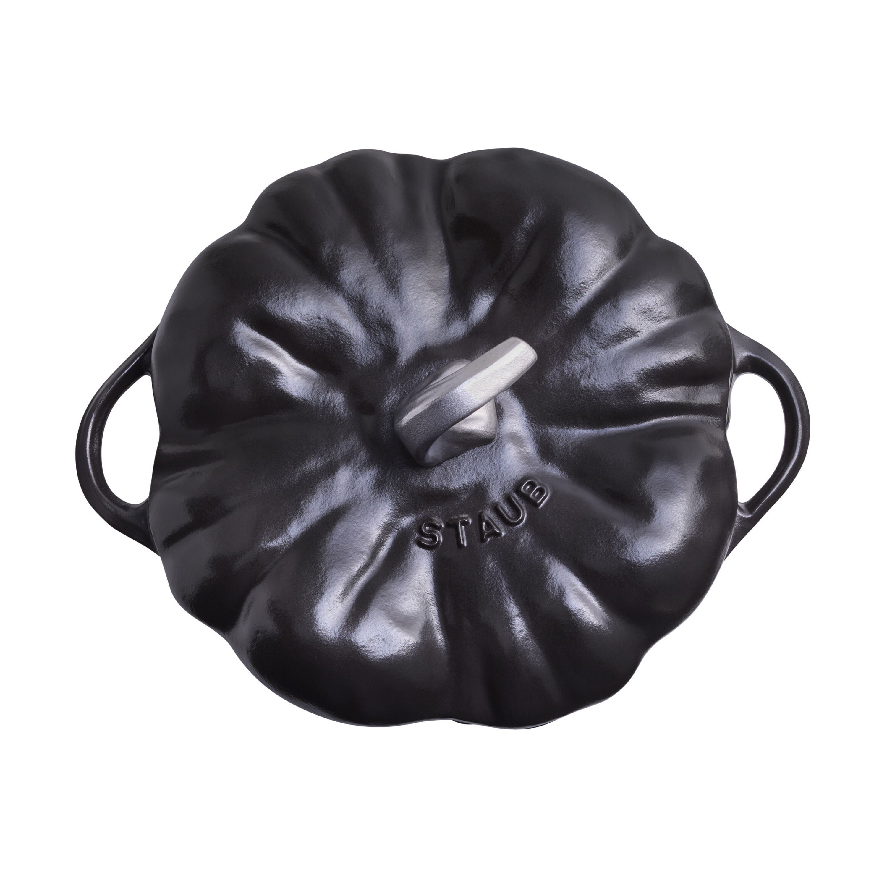 Staub La Cocotte 3.5 L Cast Iron Pumpkin Cocotte, Black