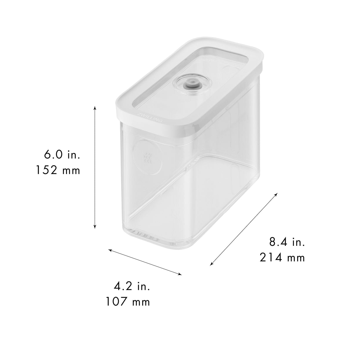 ZWILLING Fresh & Save CUBE Cube Box 2M / 21 cm, Transparent-White