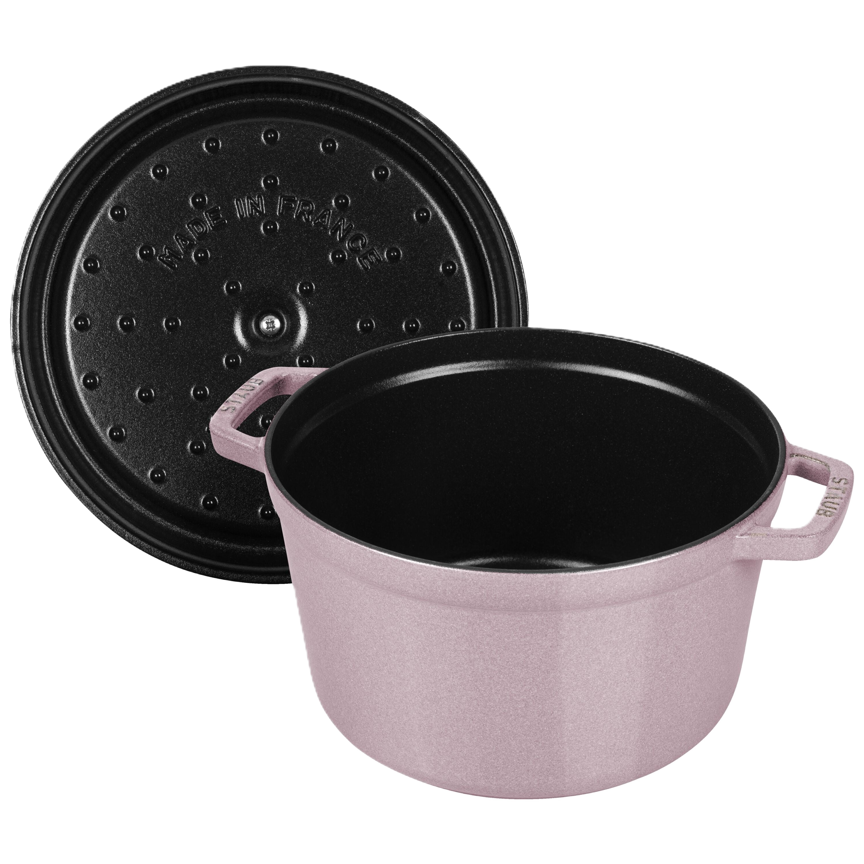 STAUB La Cocotte 4.75 L Cast Iron Round Cocotte Deep, Cherry Blossom