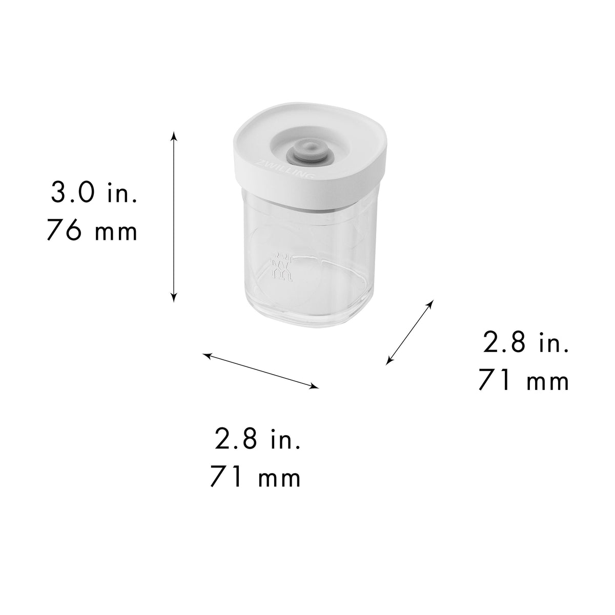 ZWILLING Fresh & Save CUBE Cube Set, Xs / 3 Piece Transparent-White