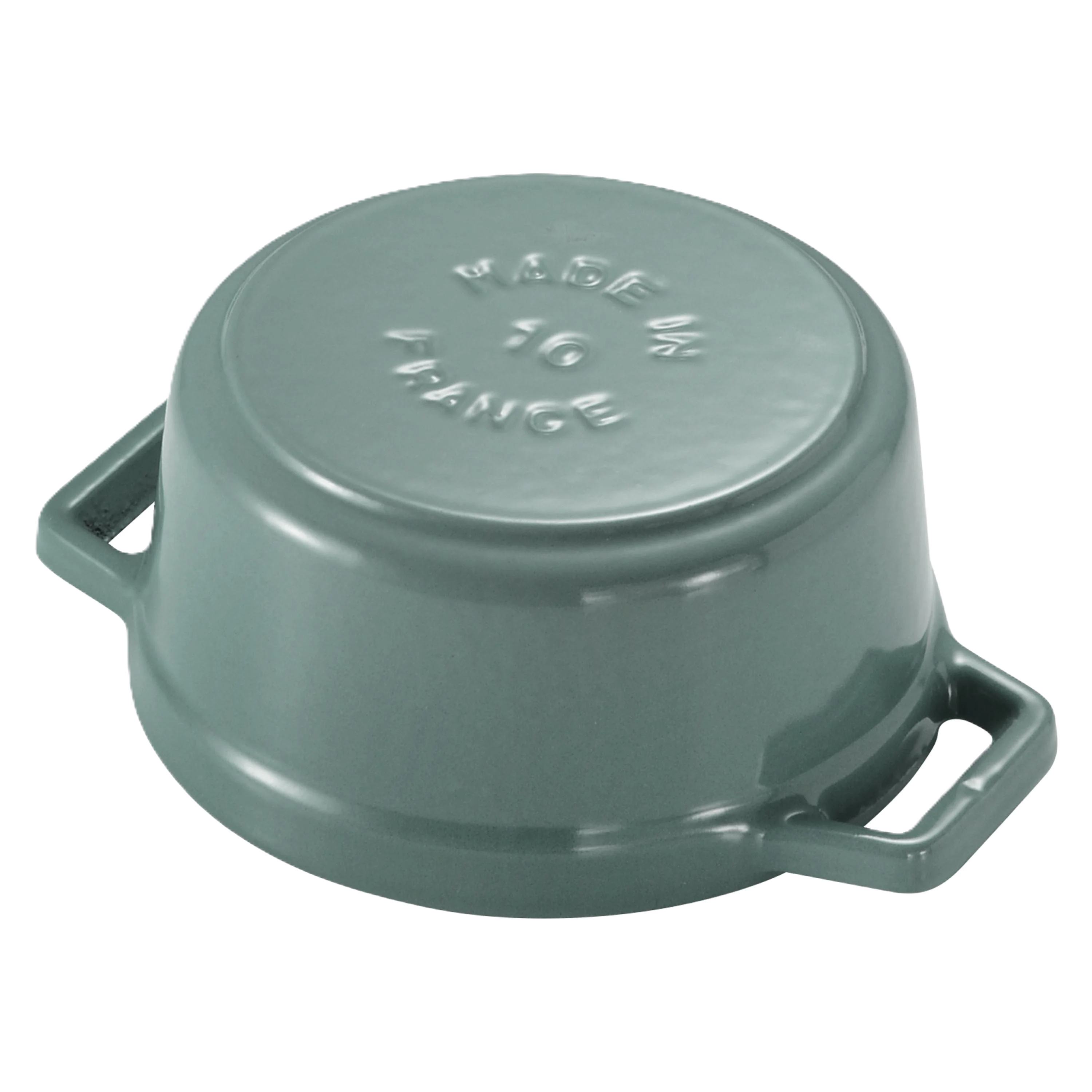 STAUB La Cocotte 250 mL Cast Iron Round Mini Cocotte, Eucalyptus