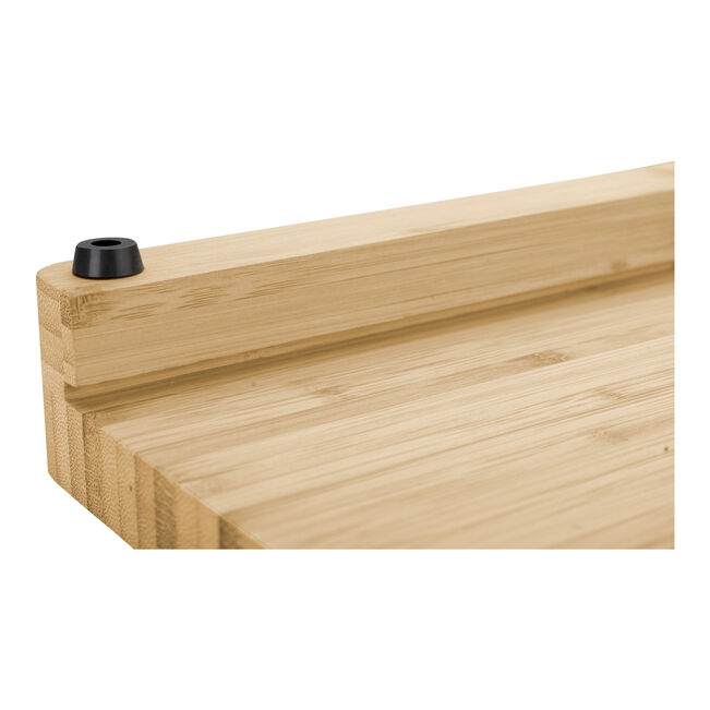 Zwilling BBQ+ Cutting Board with Stainless‑Steel Tray – FSC Bamboo, Groove & Non‑Slip Feet