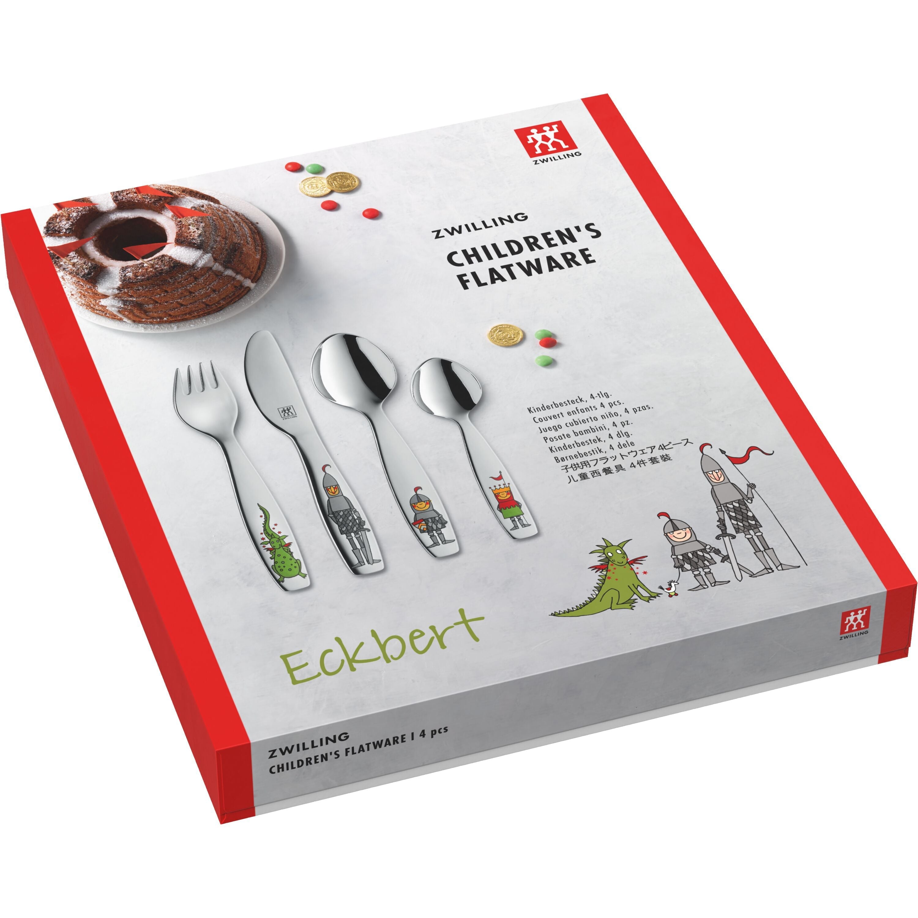 ZWILLING Eckbert 4 Piece, Children's Flatware Set, Silver-1
