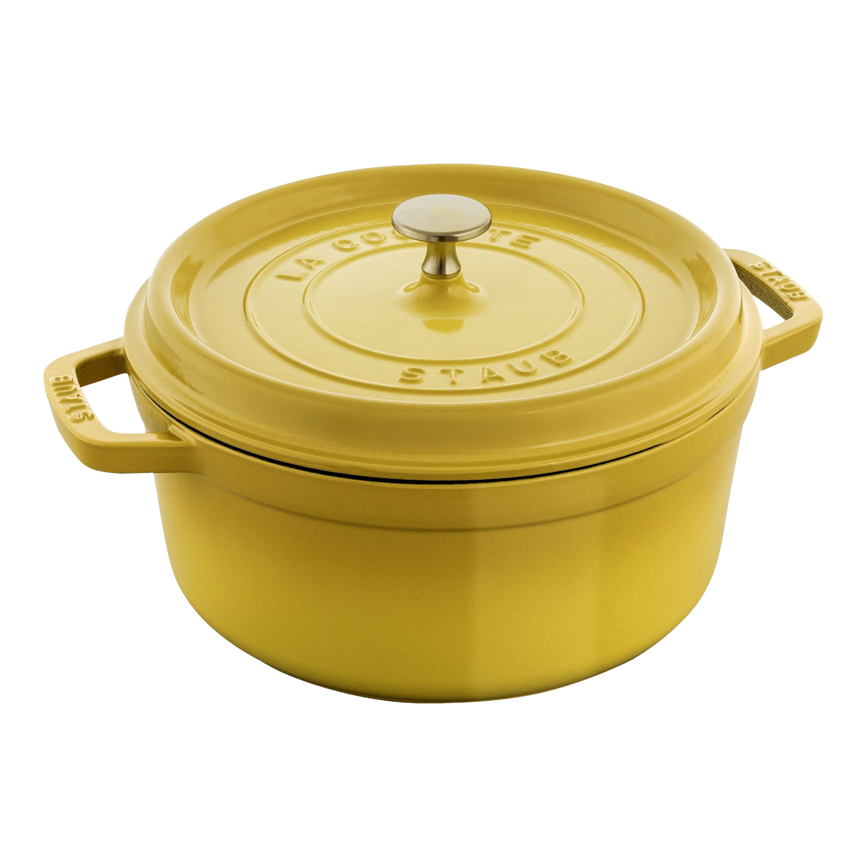 Staub La Cocotte 3.7 L Cast Iron Round Cocotte, Citron-0