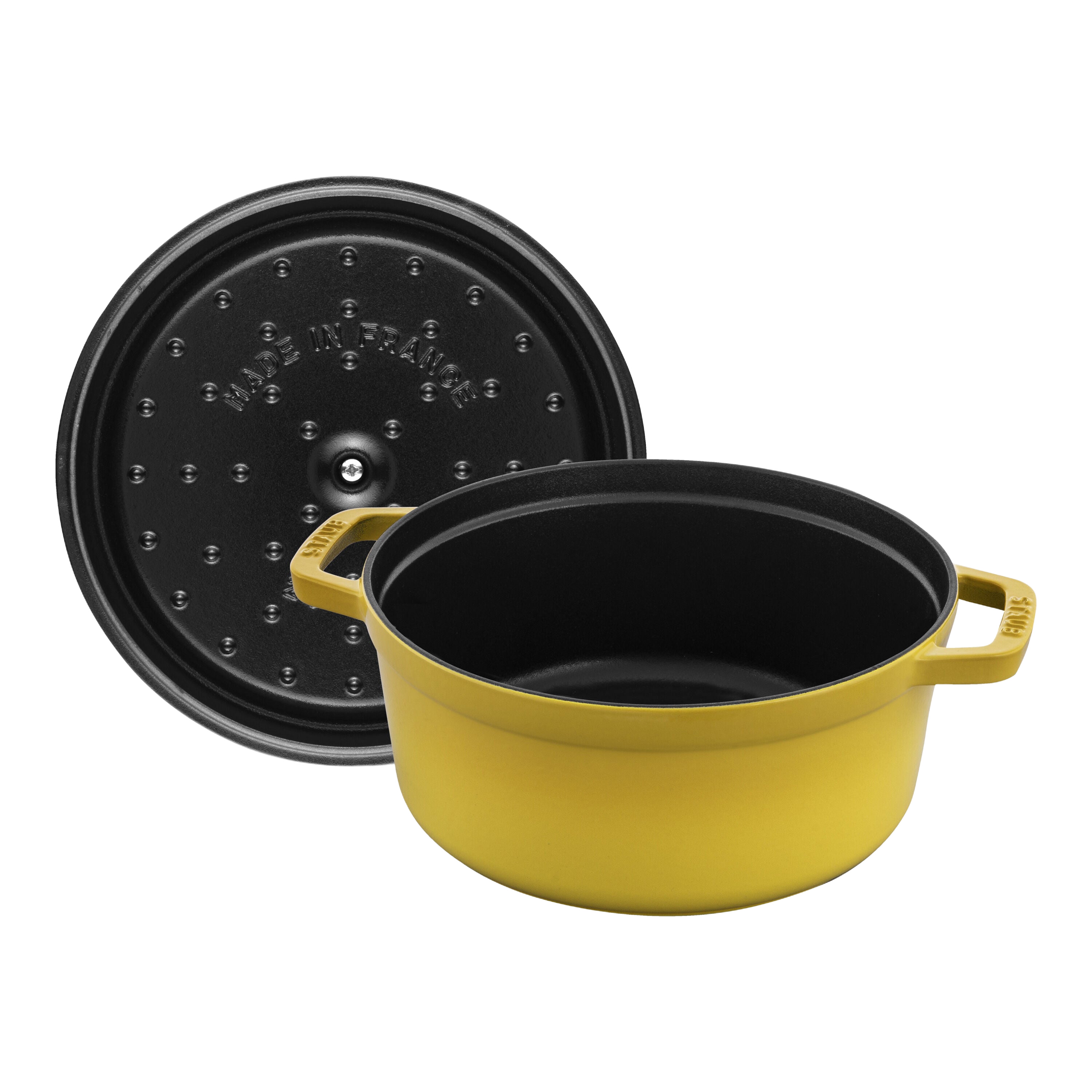 Staub La Cocotte 3.7 L Cast Iron Round Cocotte, Citron-3