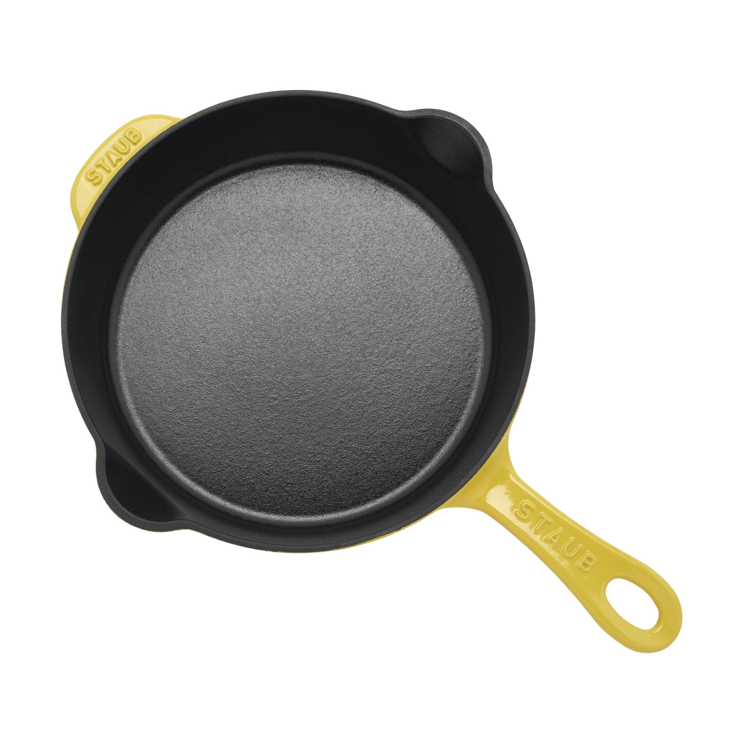 STAUB 22cm Cast Iron Deep Frypan with Citron Enamel - Traditional Cooking Pan Made in France-1