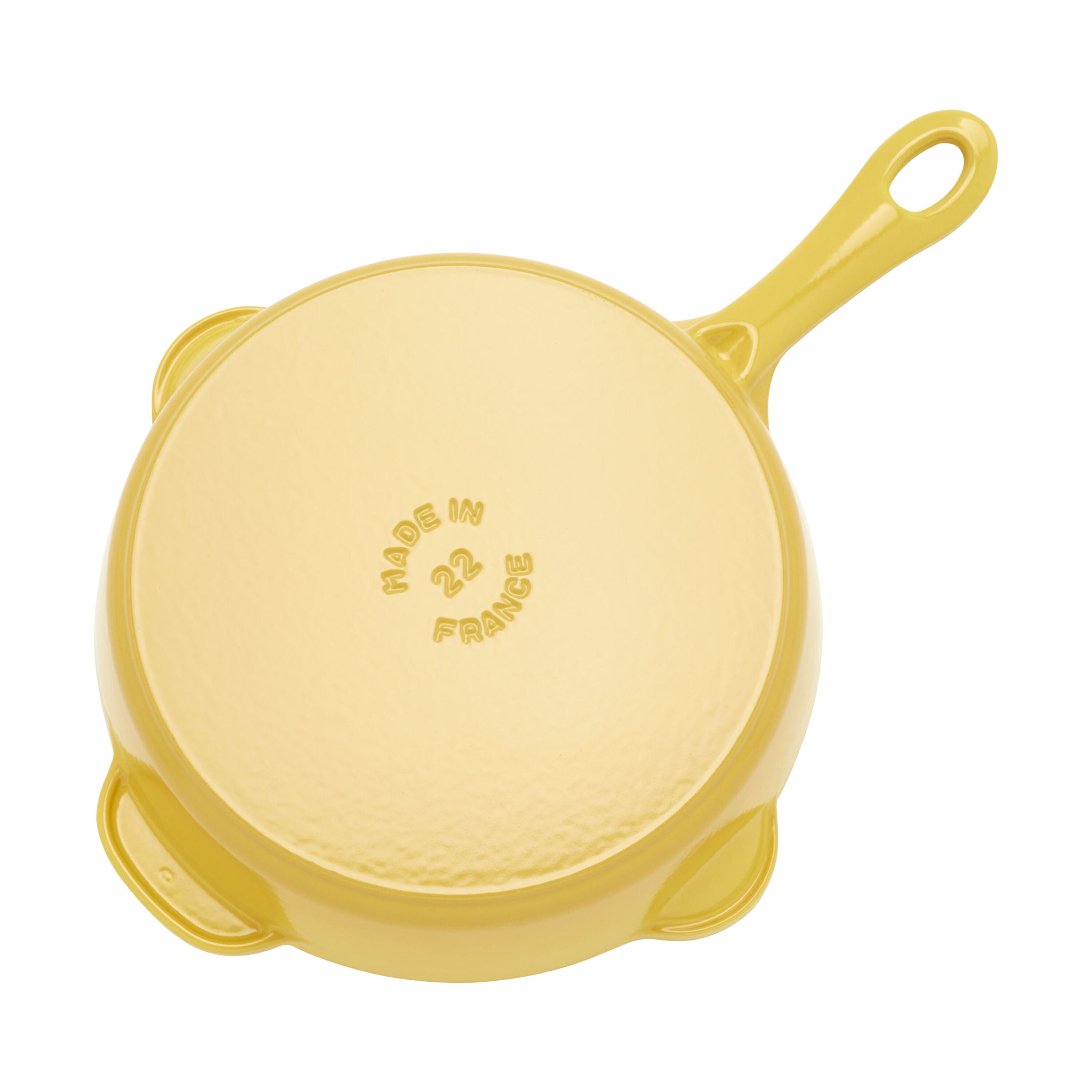 STAUB 22cm Cast Iron Deep Frypan with Citron Enamel - Traditional Cooking Pan Made in France-2