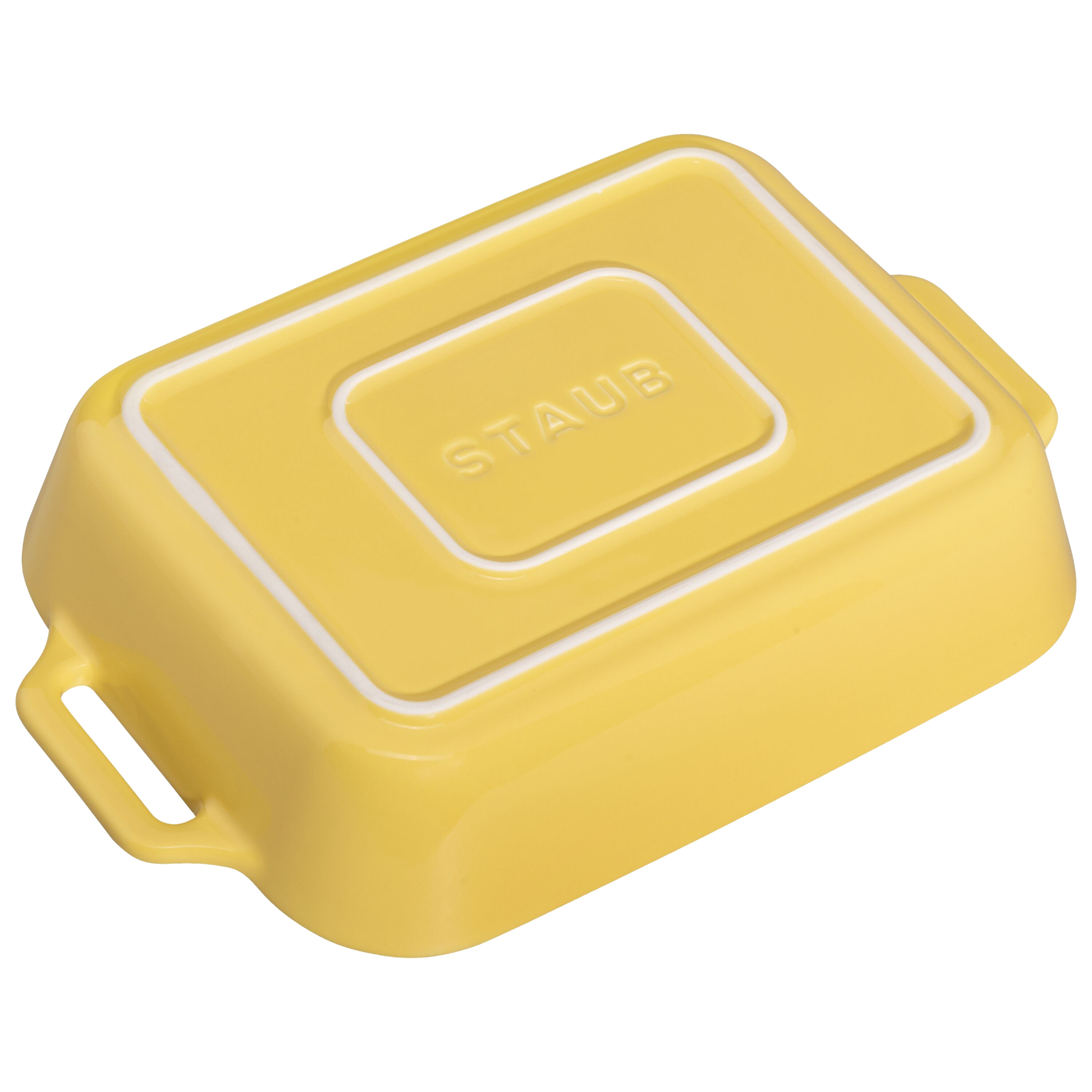 STAUB Ceramique Rectangular Baking Dish Set Citron 3 Piece-2