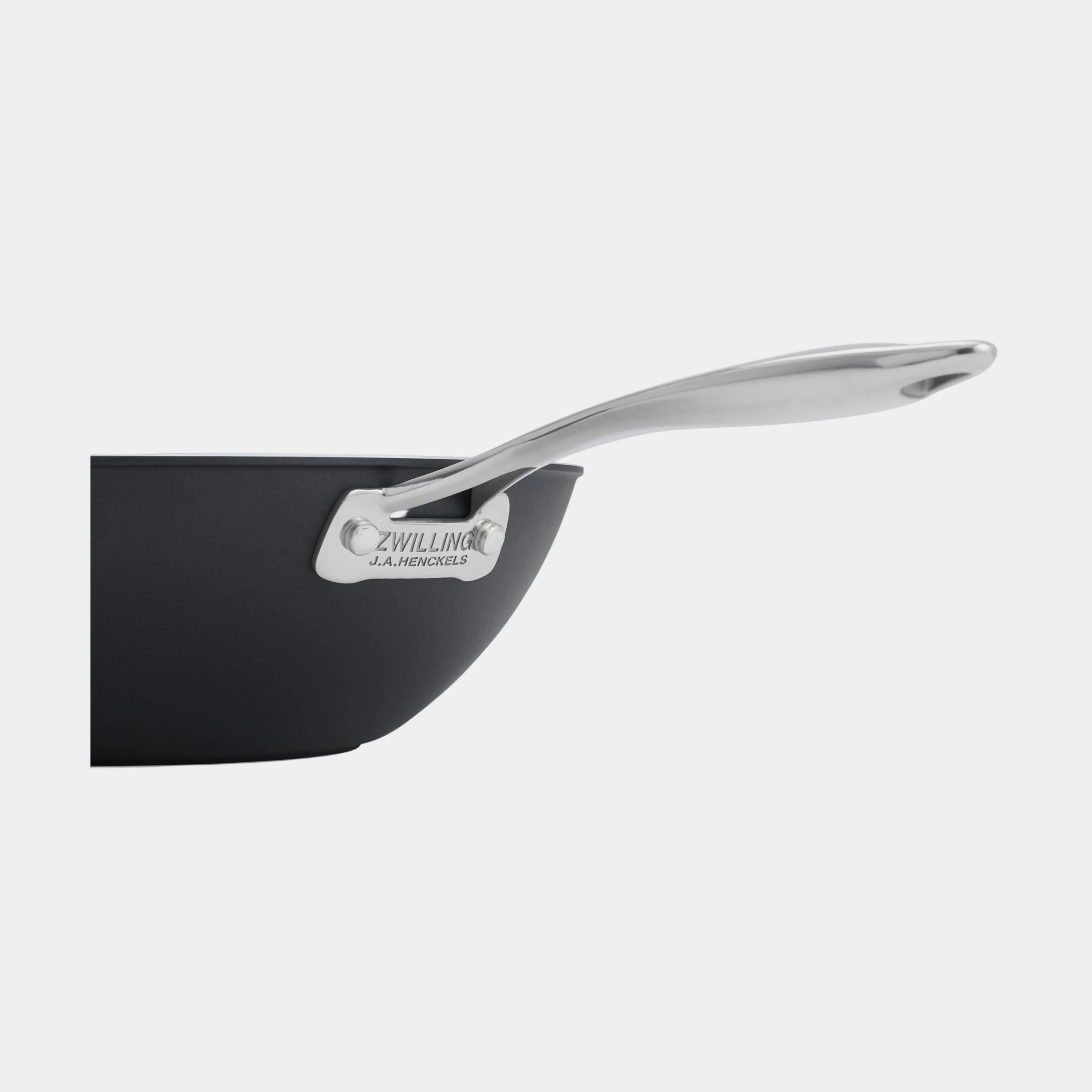 Black ladle with silver handle on a white background, featuring the Zwilling brand logo.