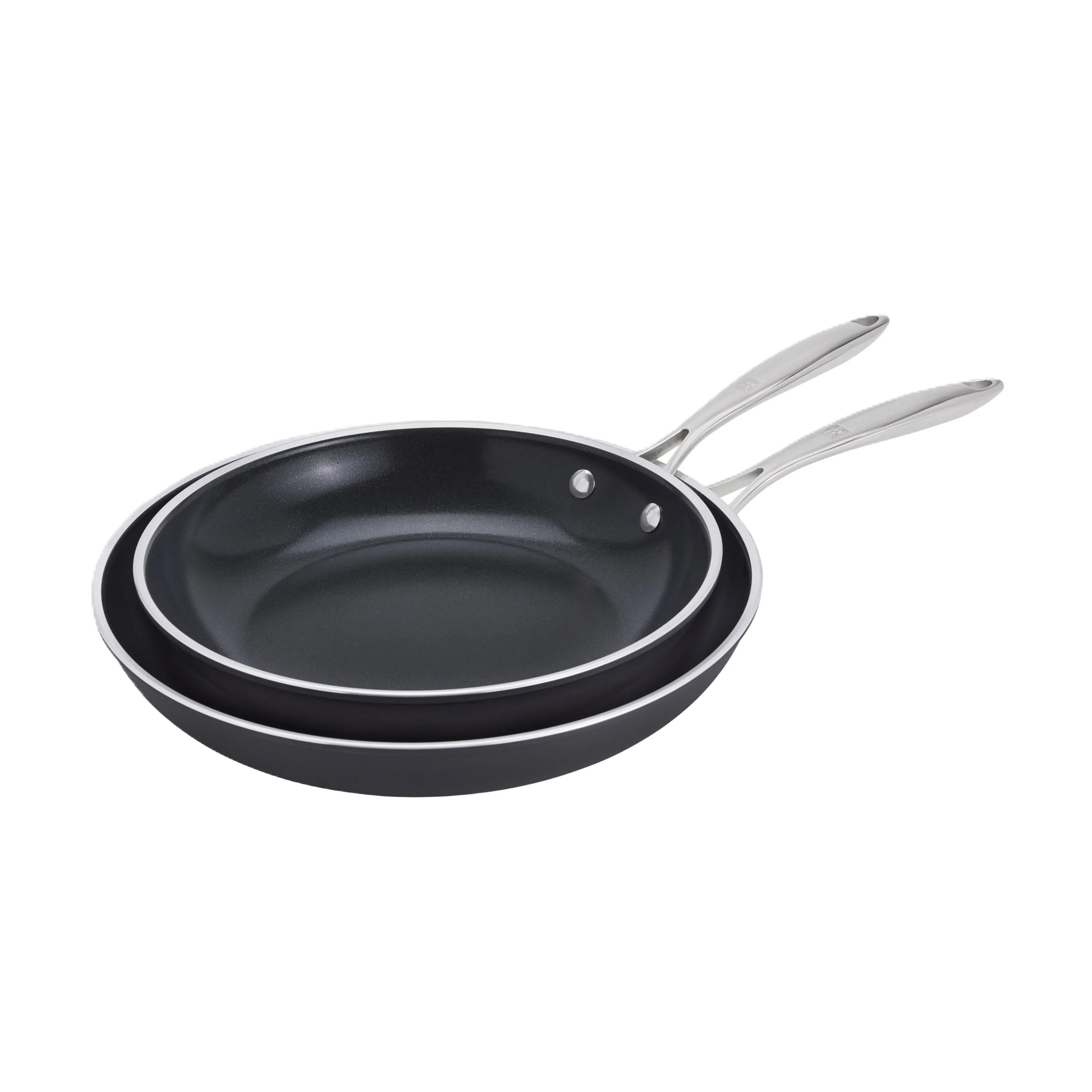 ZWILLING Forte Plus Fry Pan Set, 2 Piece, Aluminum, Ceramic Titanium