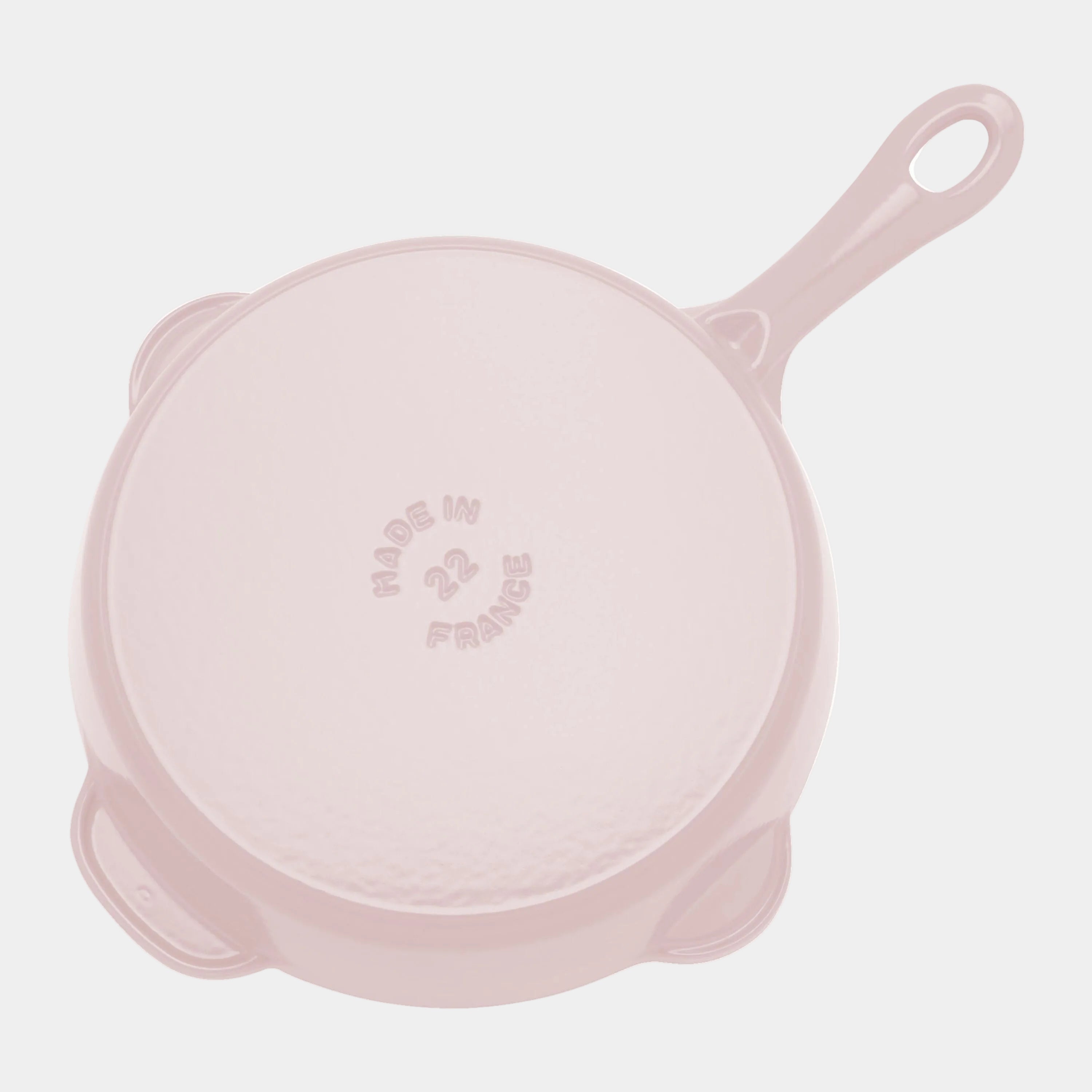 Pink waffle maker with 'Made in Poland' text on a white background