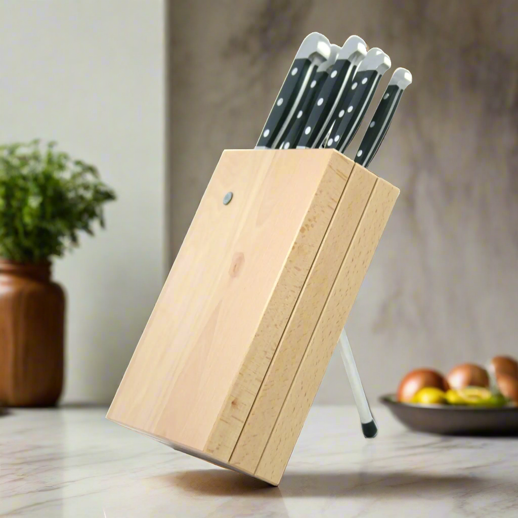 Knife Block Milly Beech Wood - (Knife not included)