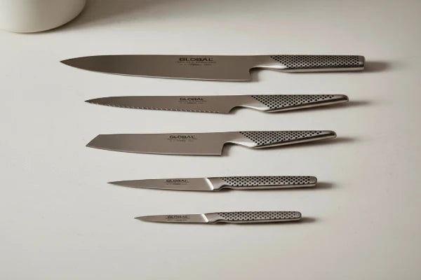 Global Katana 6-Piece Knife Block Set – Black (Made in Japan)