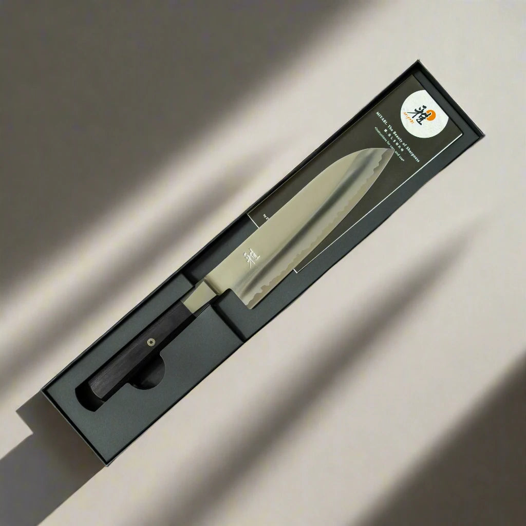 MIYABI 4000 FC 7-Inch Santoku Knife – Black Handle