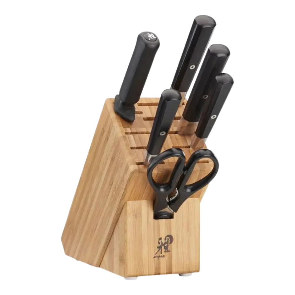 MIYABI 4000 FC 7 Piece Knife Block Set, Brown