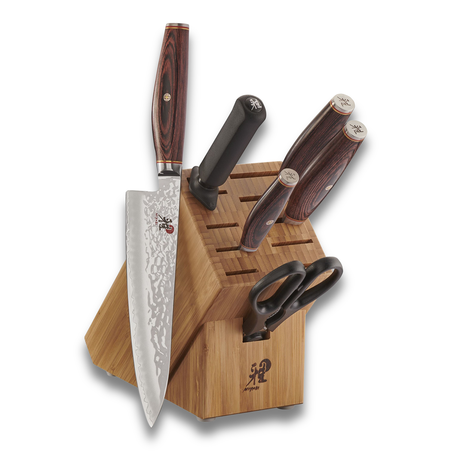 MIYABI 6000 MCT 7 Piece Knife Block Set, Nature