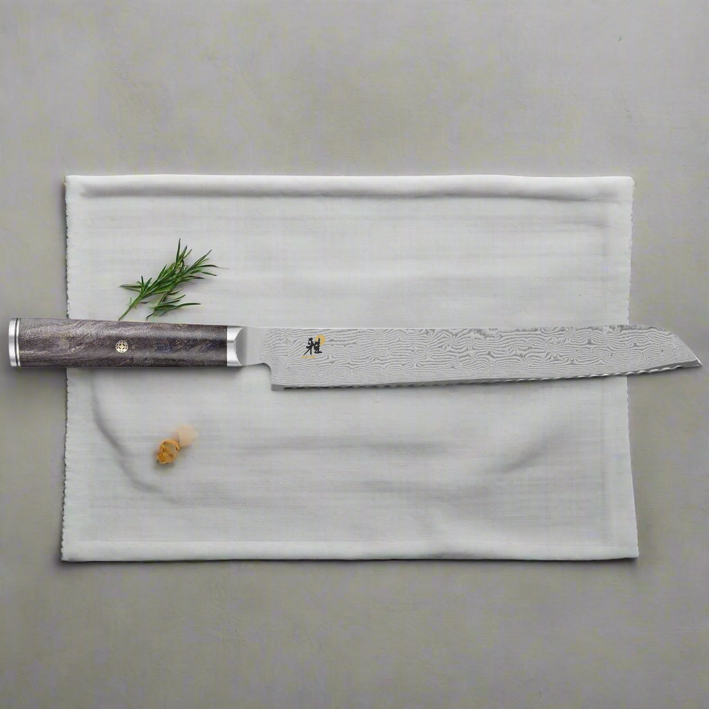MIYABI 5000 MCD 67 9.5 inch Bread Knife, Brown