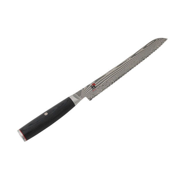Miyabi Kaizen II 5000FCD 9.5″ Bread Knife – FC61 Core, 48‑Layer Damascus, D‑Shape Pakkawood Handle