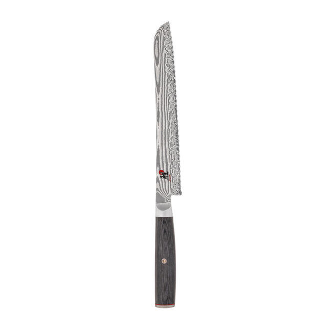 Miyabi Kaizen II 5000FCD 9.5″ Bread Knife – FC61 Core, 48‑Layer Damascus, D‑Shape Pakkawood Handle