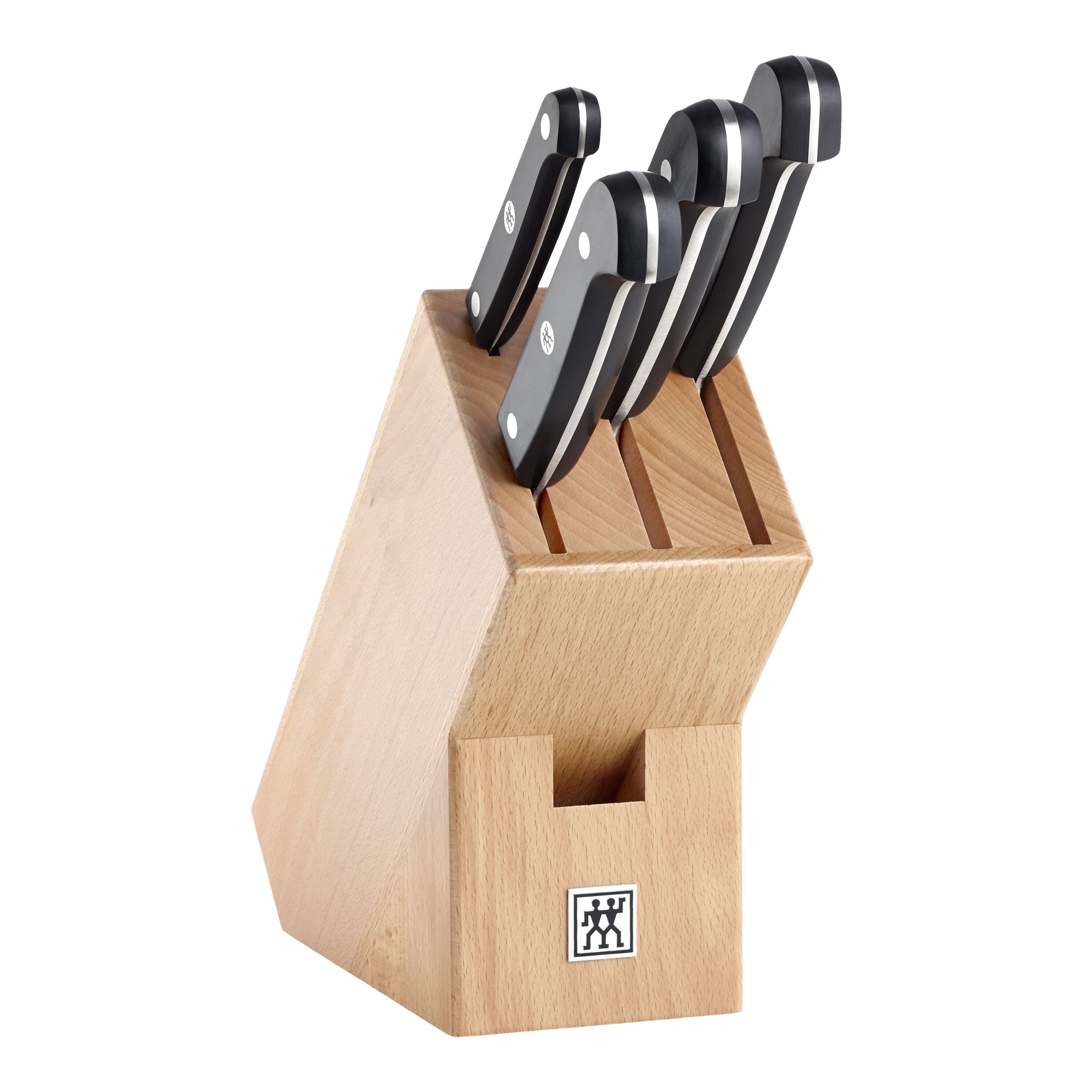 ZWILLING Gourmet 5 Piece Stainless Steel Knife Block Set with Ergonomic Handles-0