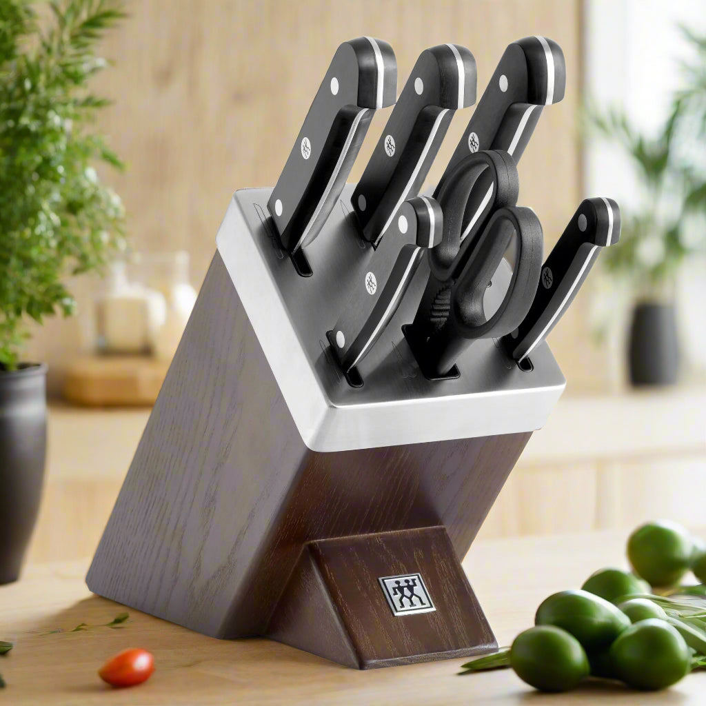 Zwilling 7-Piece Self-Sharpening Knife Block Set – Brown | Made in Germany