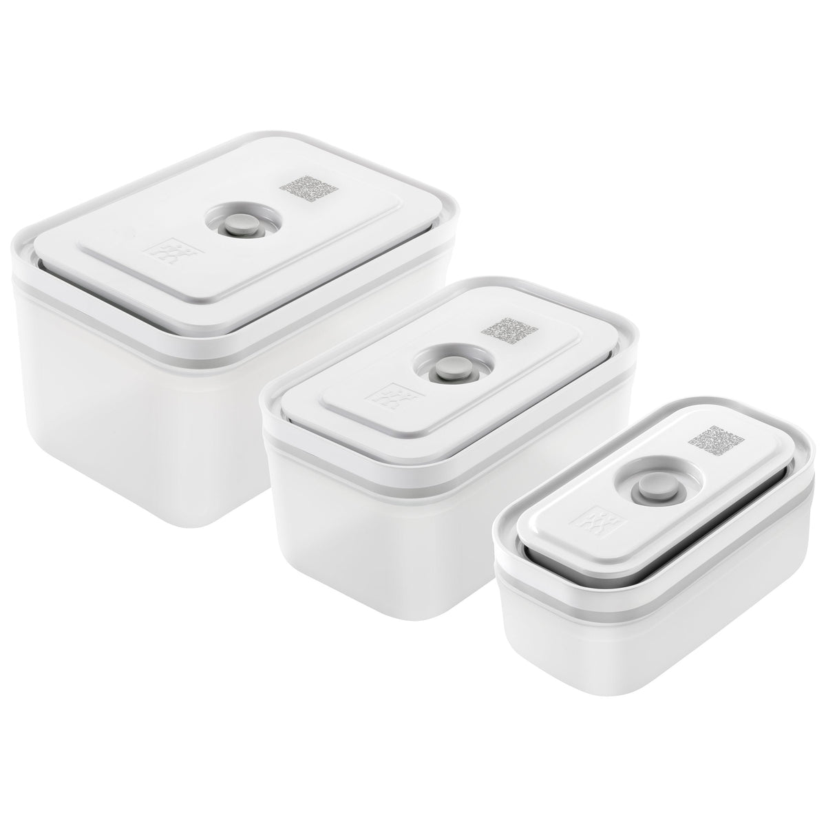 ZWILLING Fresh & Save S/M/L / 3 Piece Vacuum Box Set, Plastic, Semitransparent-Grey