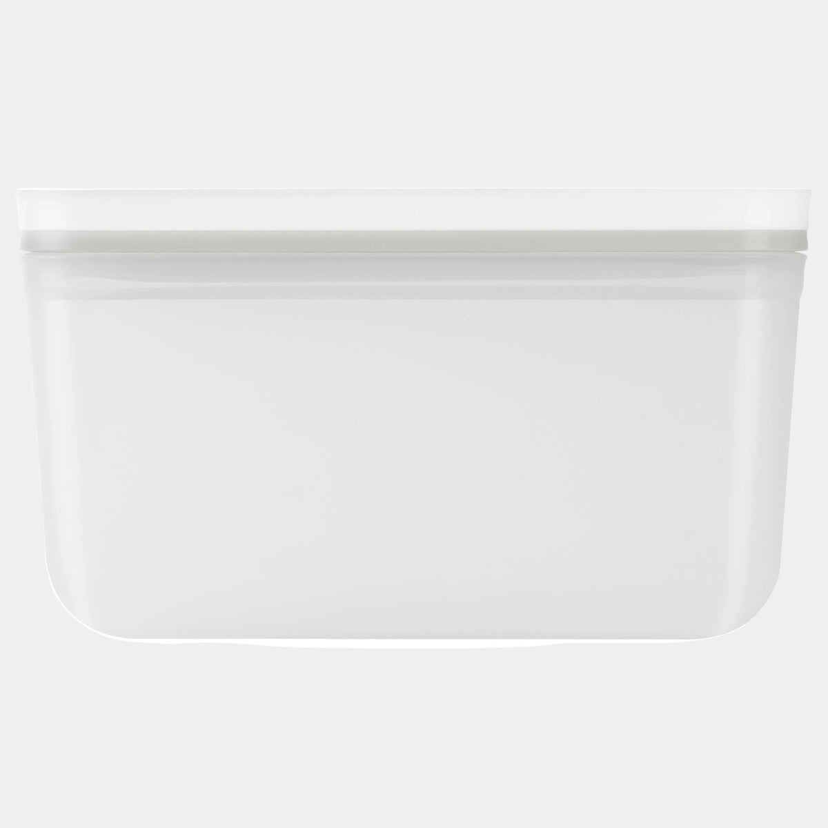 White rectangular container on a white background