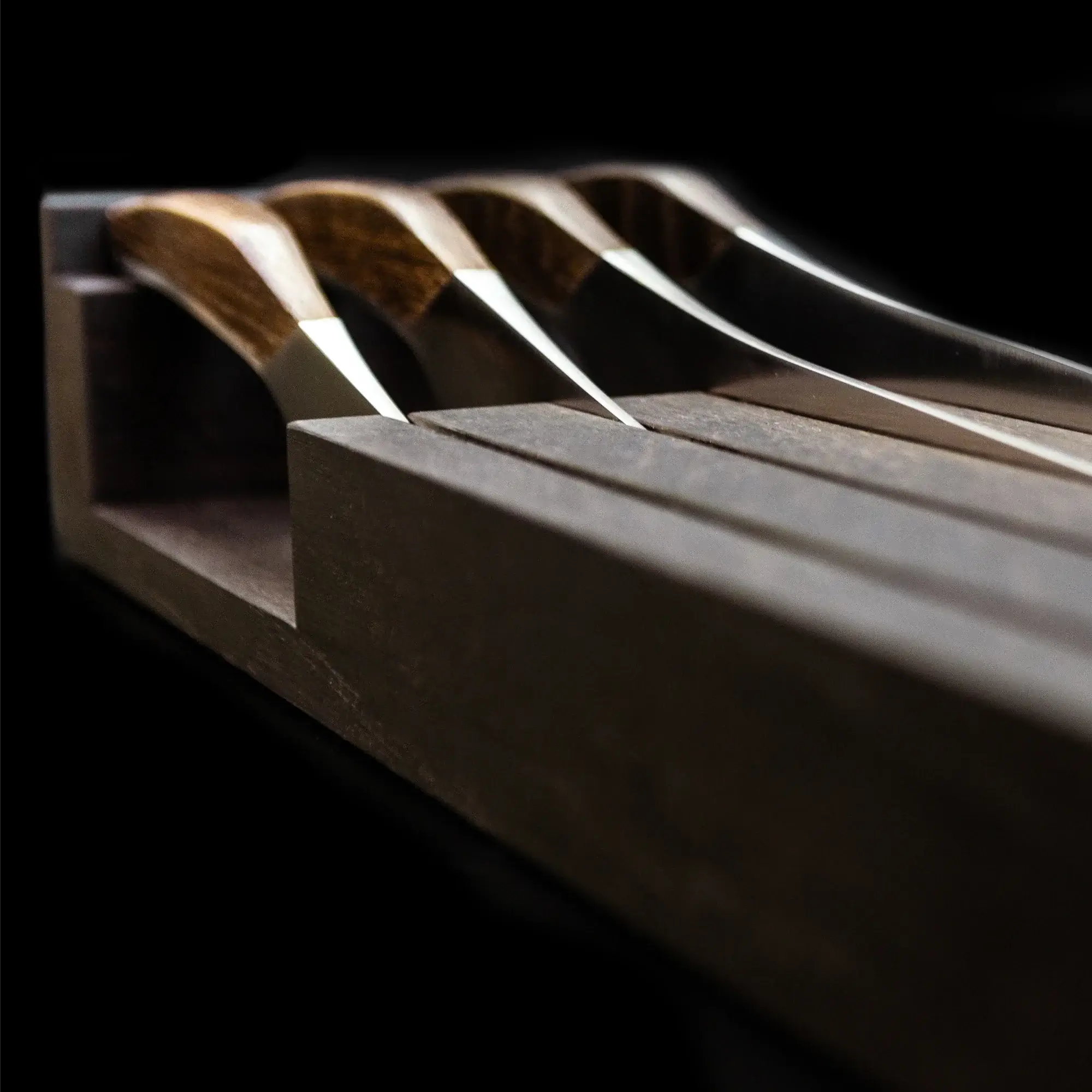 SYNCHROS | Set of 4 Knives with Oak-wood Knife holder