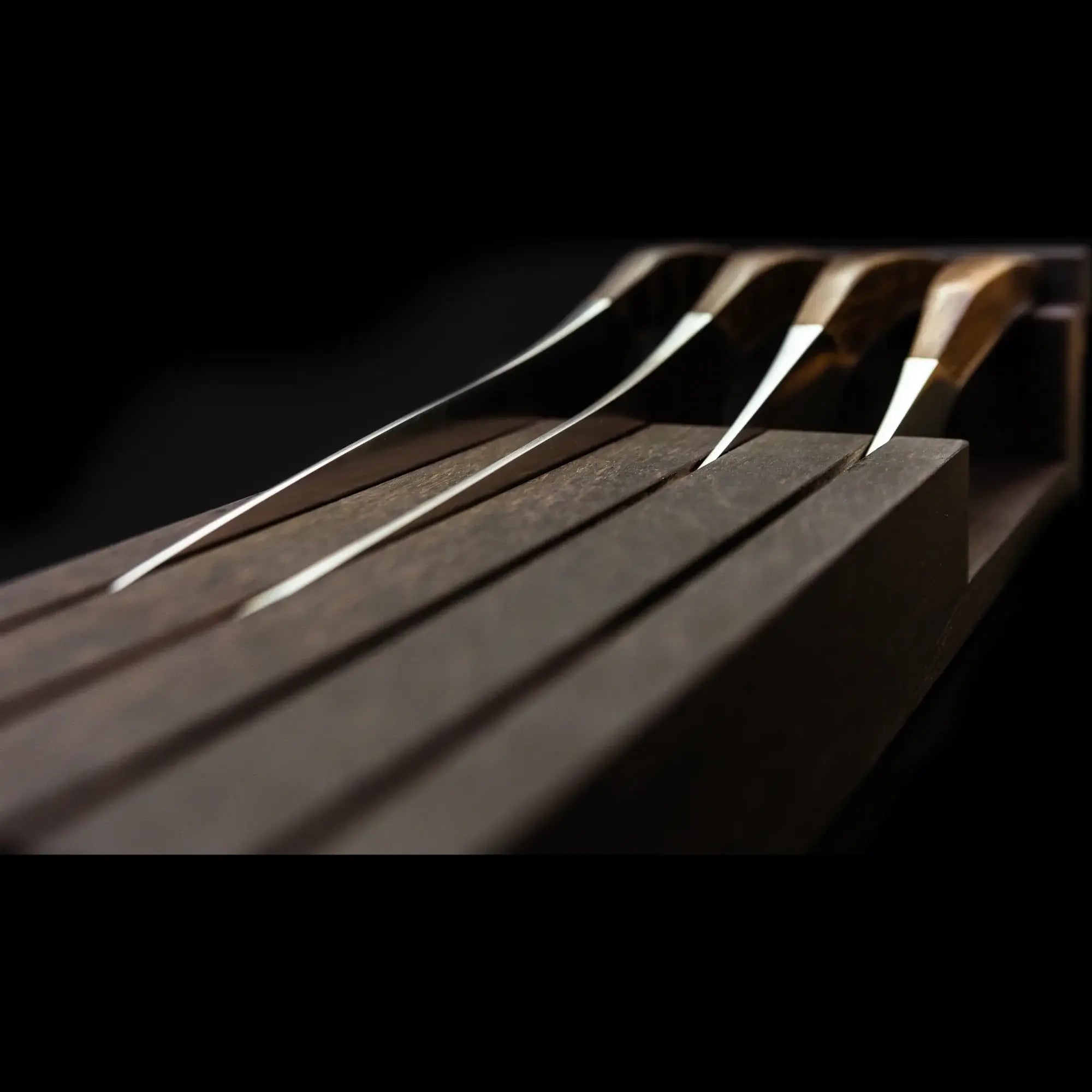 SYNCHROS | Set of 4 Knives with Oak-wood Knife holder