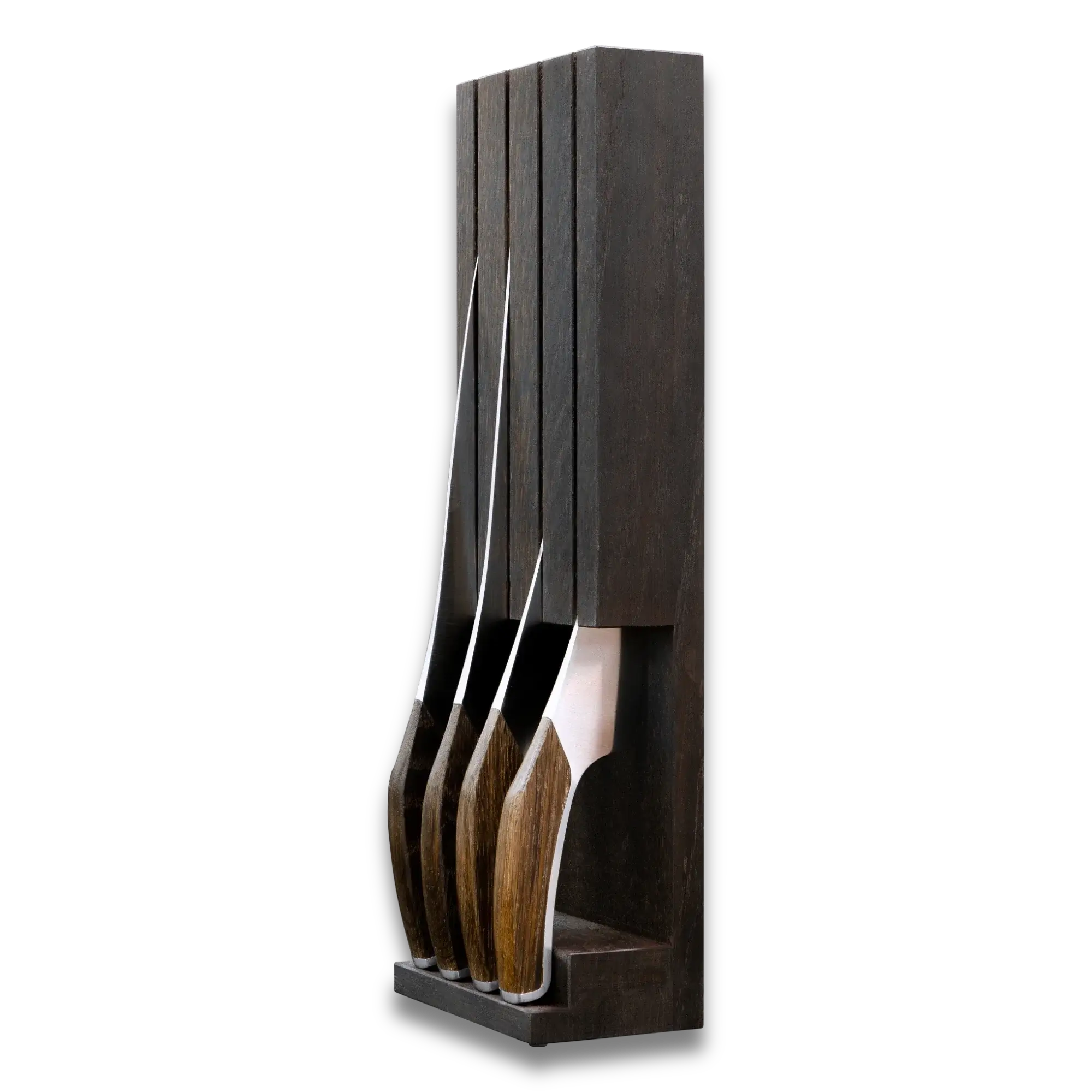 SYNCHROS | Set of 4 Knives with Oak-wood Knife holder