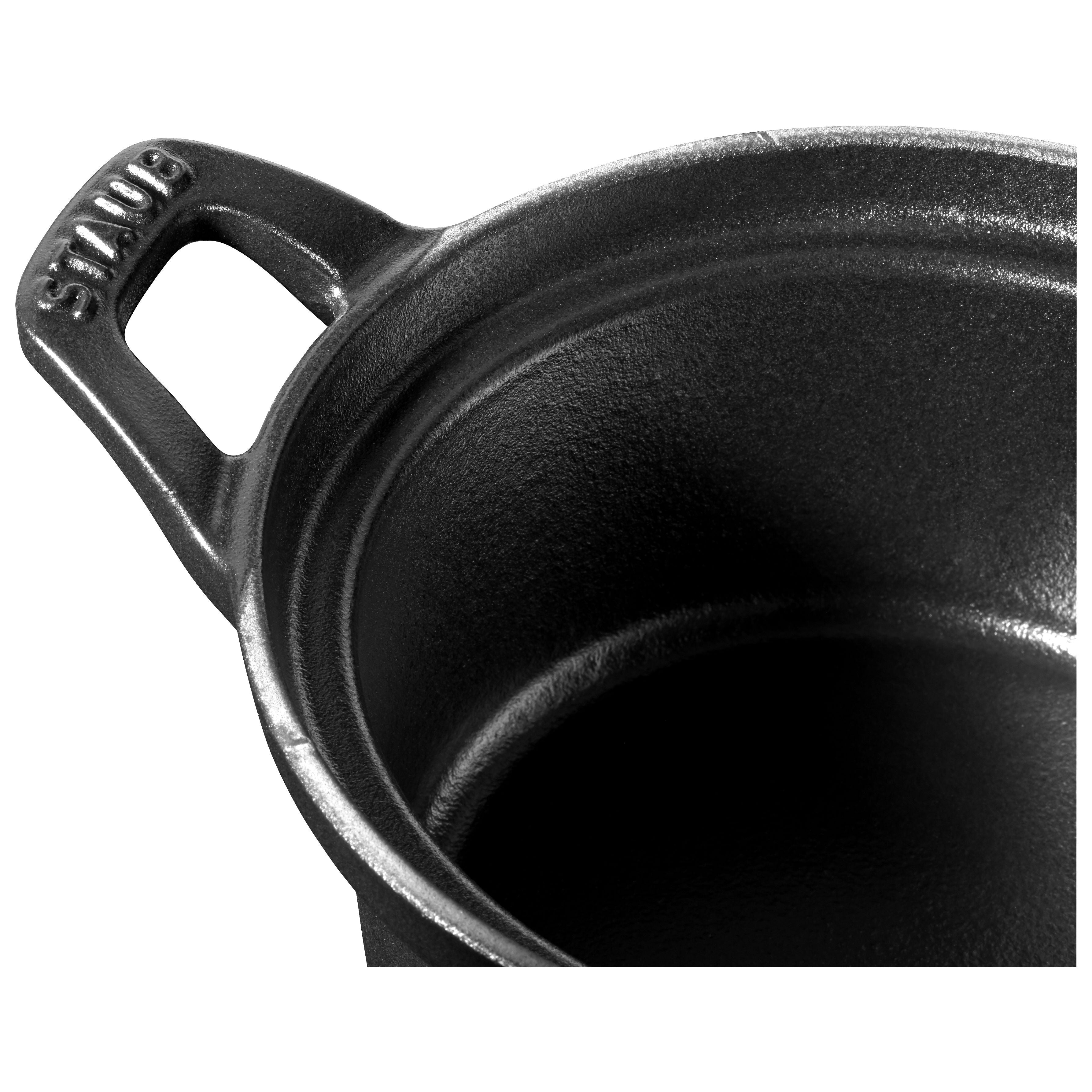 STAUB Specialities 500 ml Cast Iron Round La Coquette, Black-2