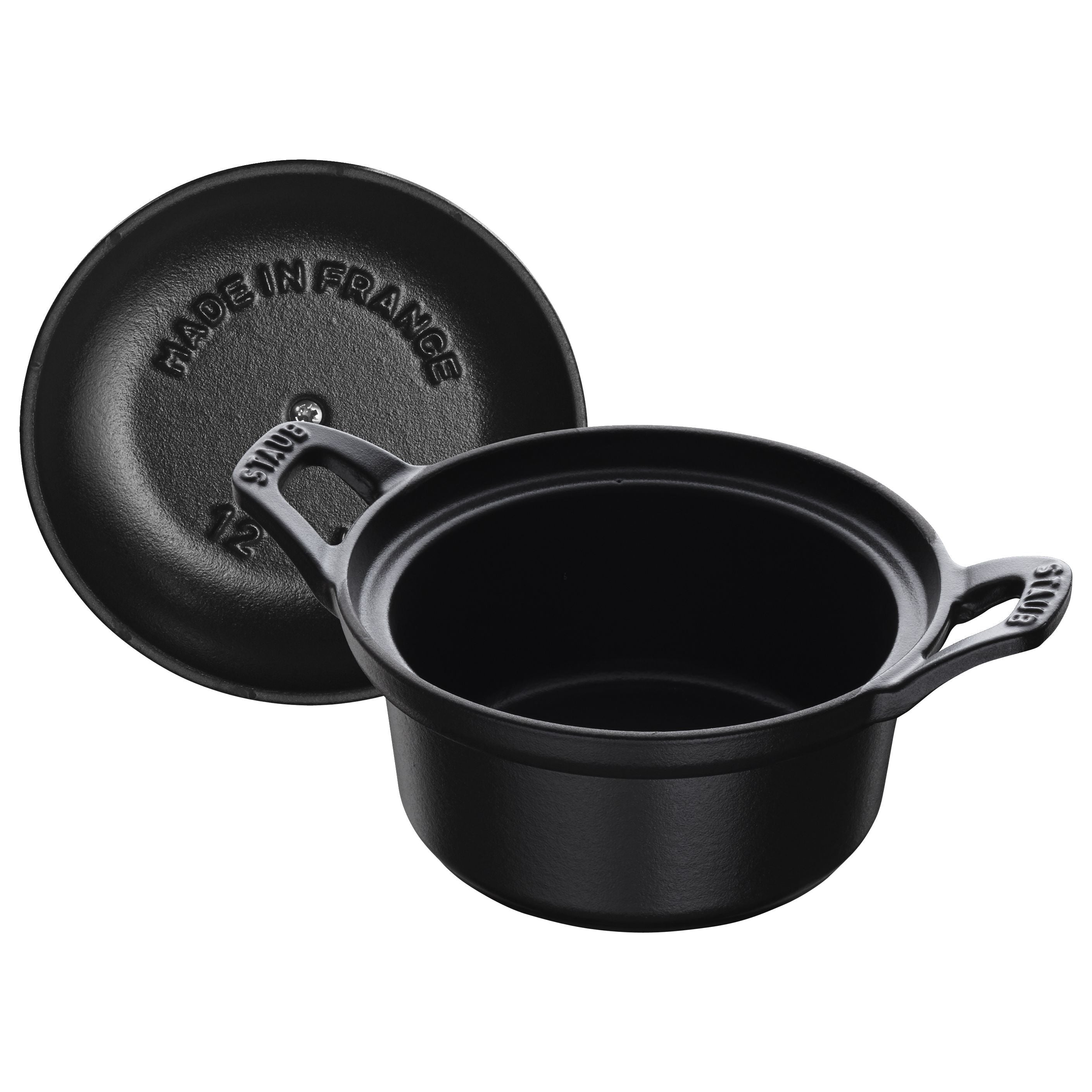 STAUB Specialities 500 ml Cast Iron Round La Coquette, Black-3