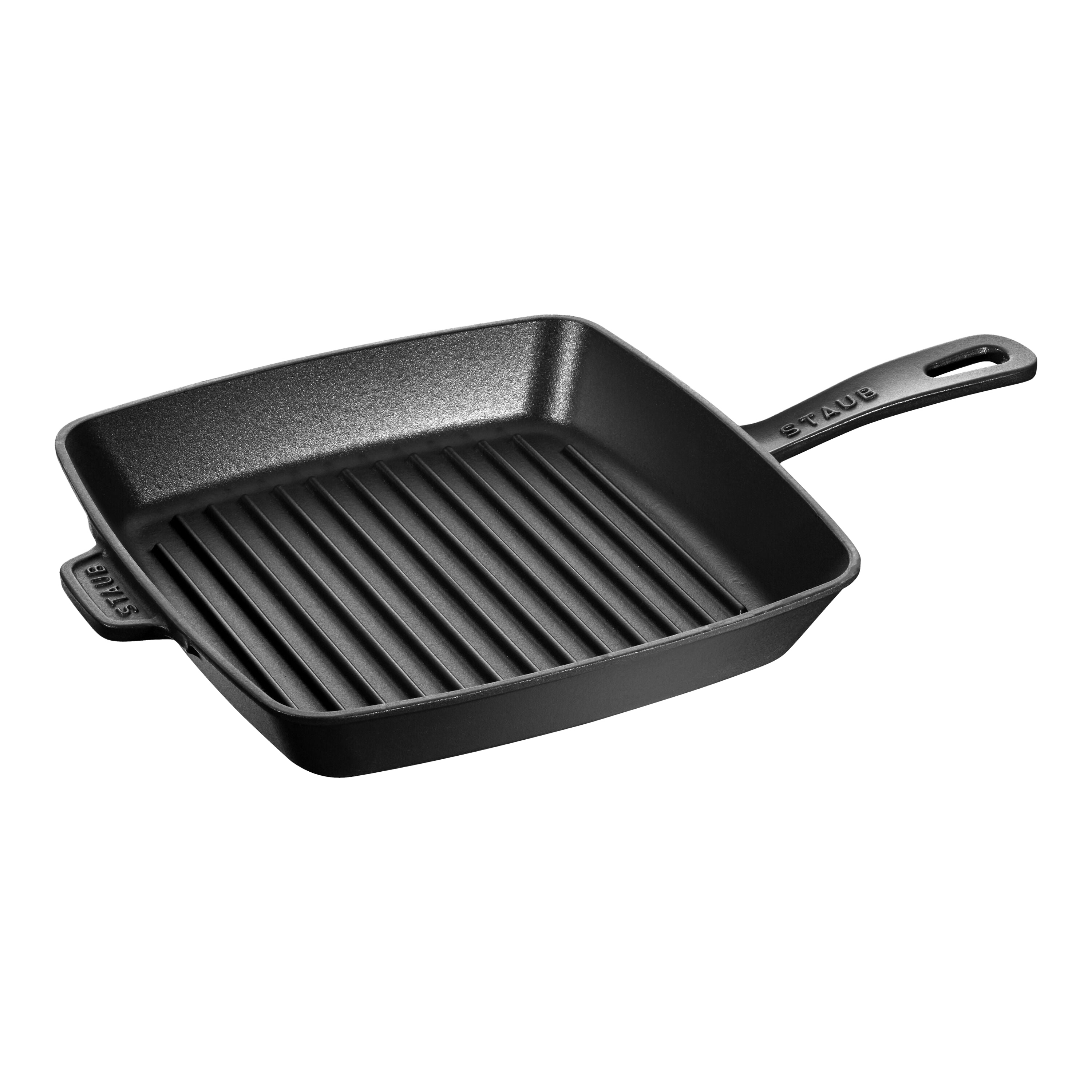 STAUB Grill Pans 26 cm Cast Iron Square American Grill, Black-0