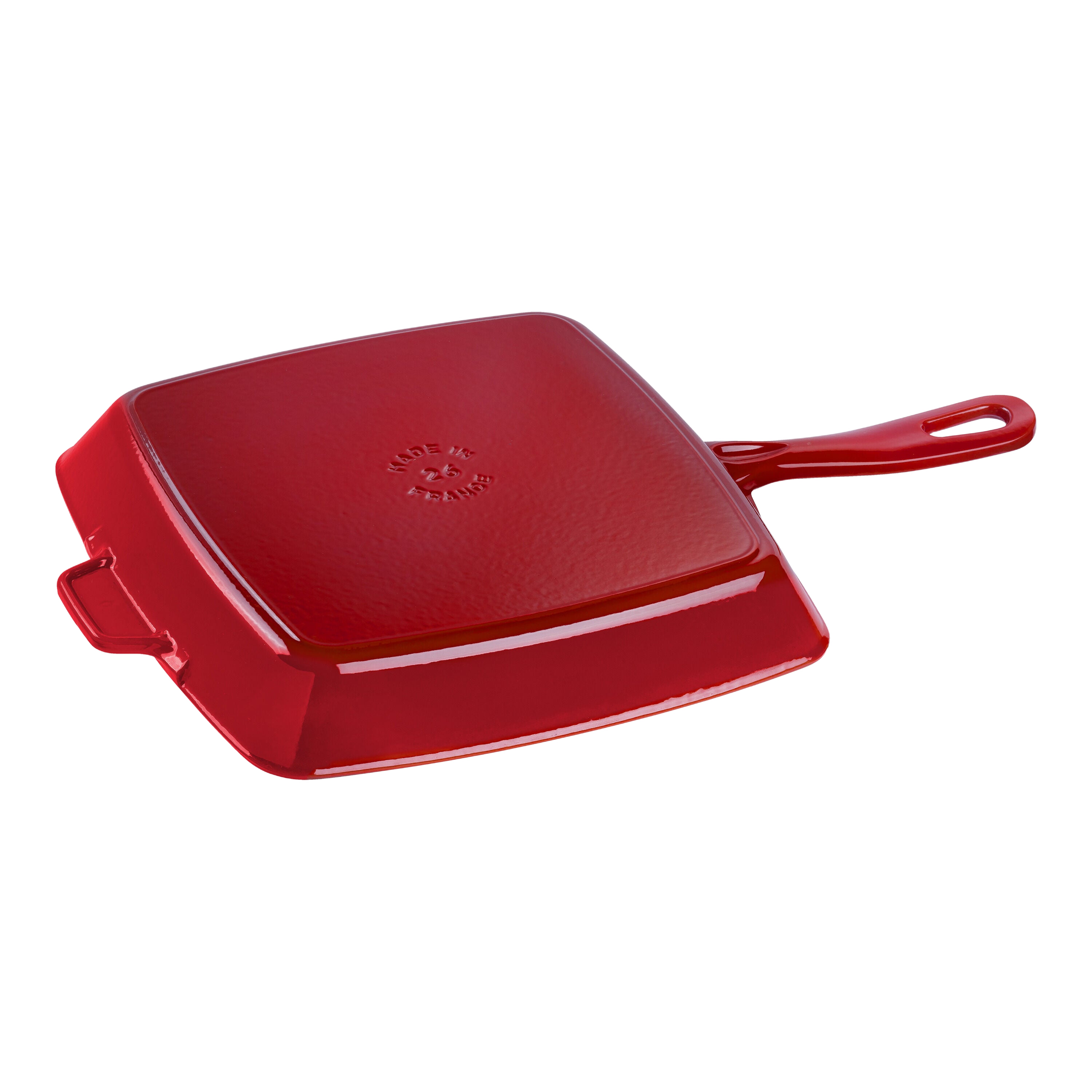 STAUB Grill Pans 26 cm Cast Iron Square American Grill, Cherry-1