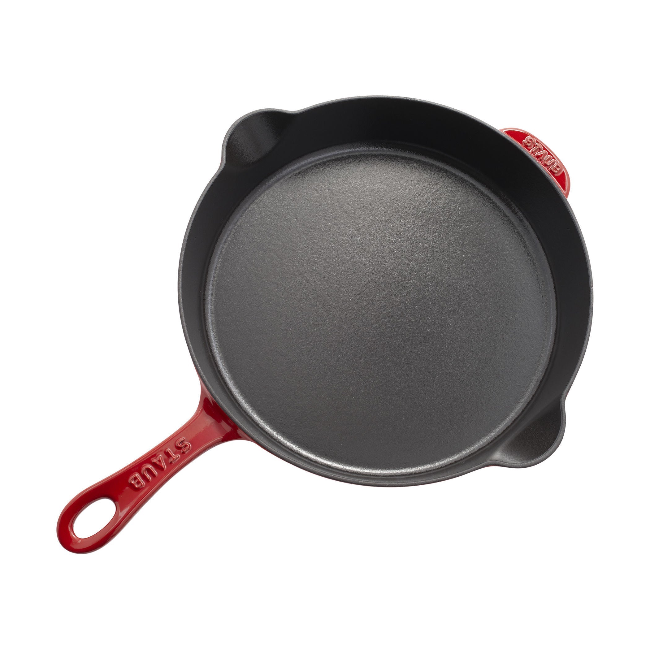 STAUB Pans 28 cm / 11 inch Cast Iron Traditional Deep Frypan, Cherry-1