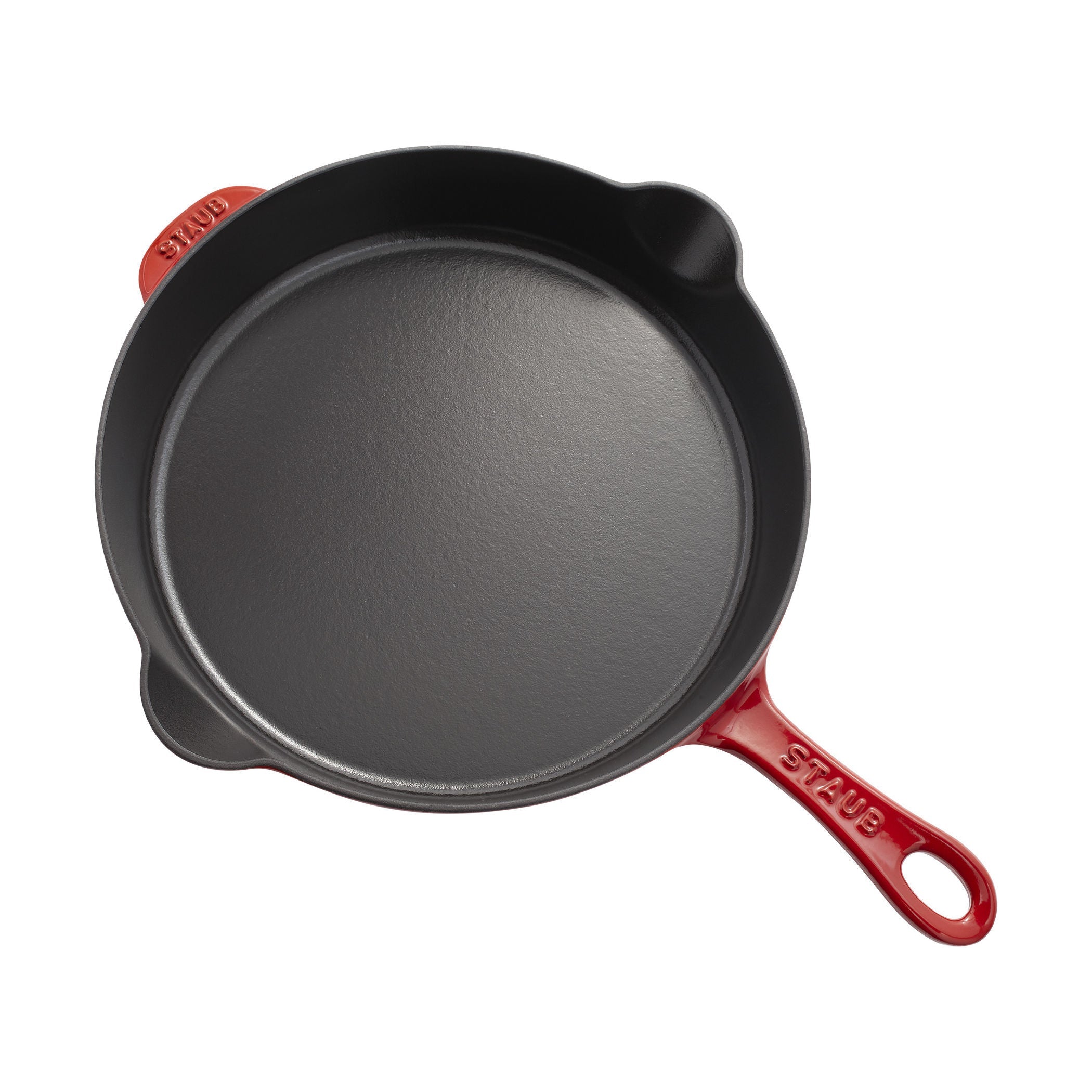 STAUB Pans 28 cm / 11 inch Cast Iron Traditional Deep Frypan, Cherry-2