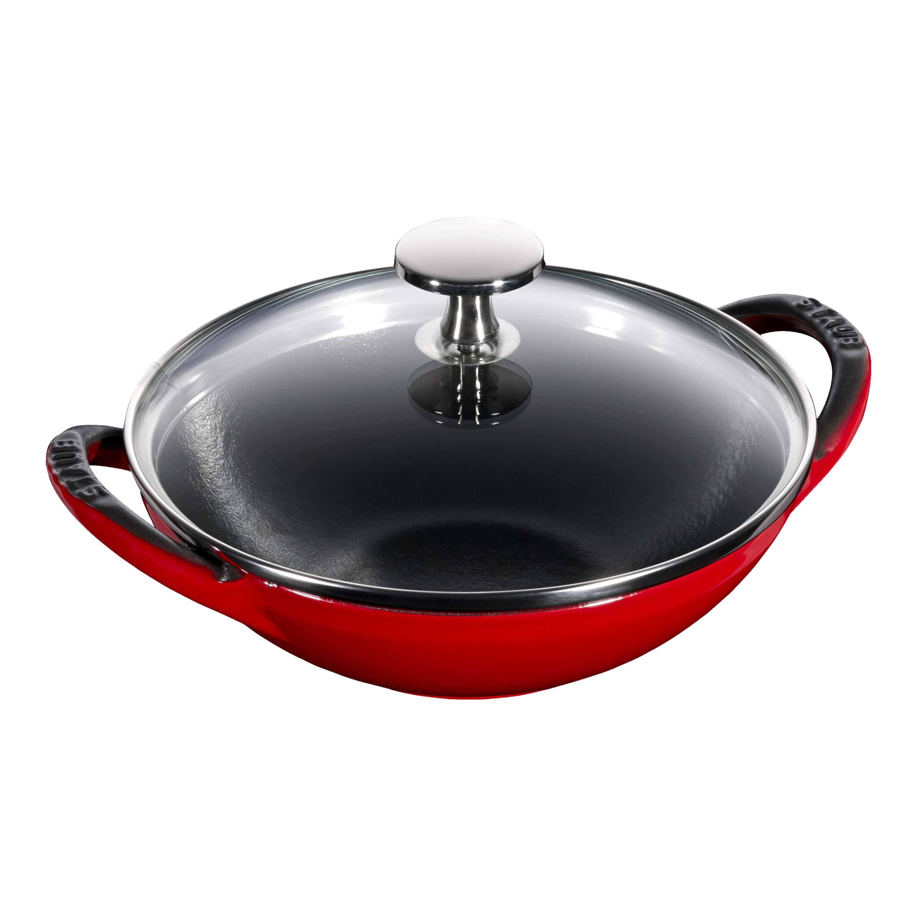 STAUB Specialities 16 cm / 6.5 inch Cast Iron Wok, Cherry-0