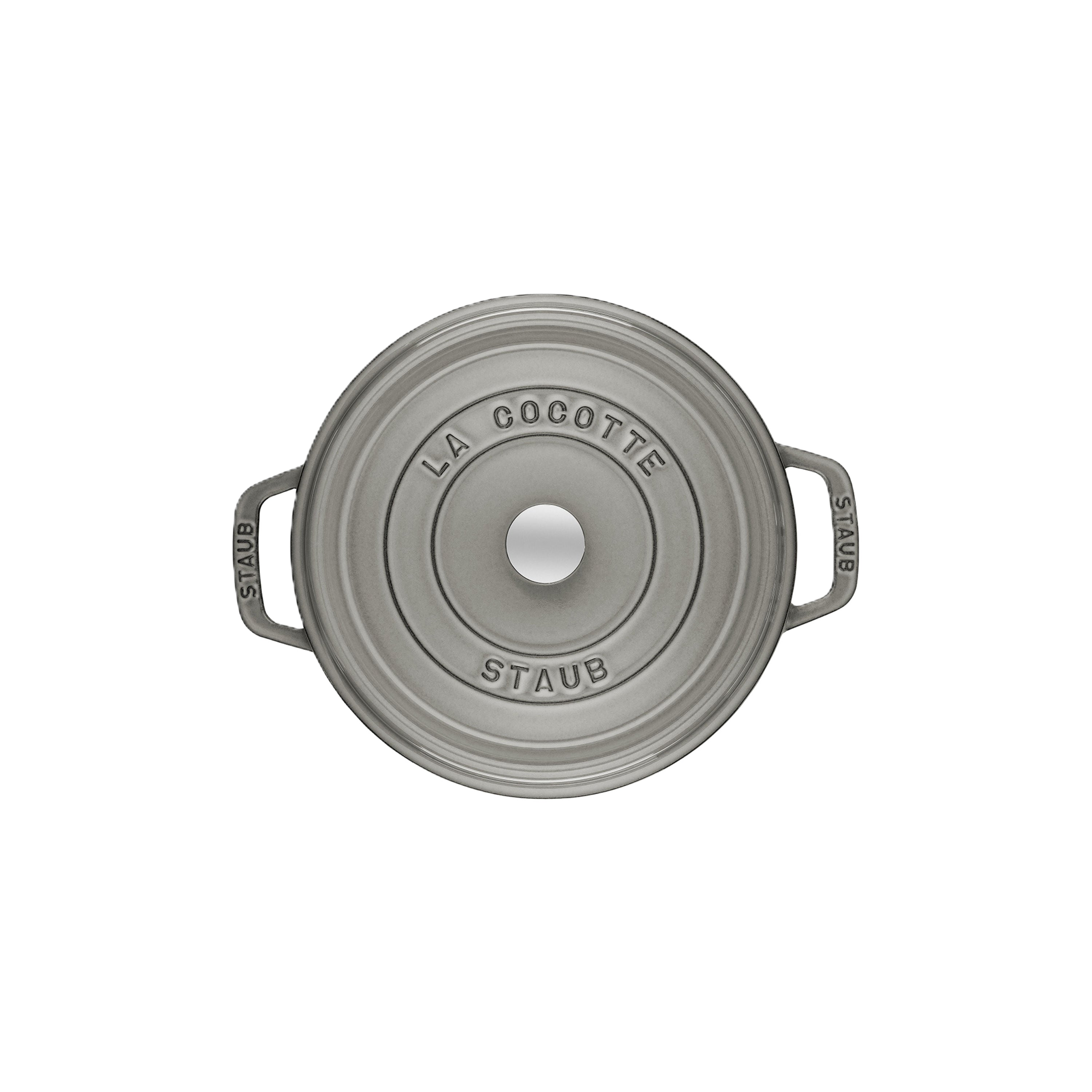 Staub La Cocotte pot on a white background