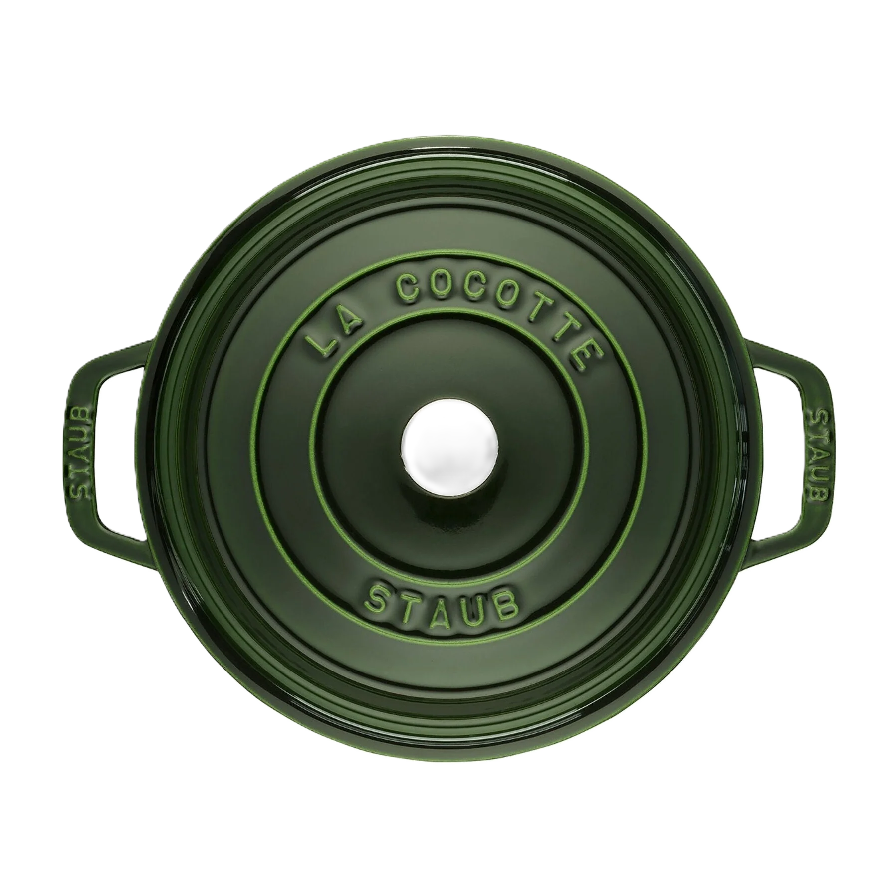 STAUB La Cocotte 6.75 L Cast Iron Round Cocotte, Basil-Green